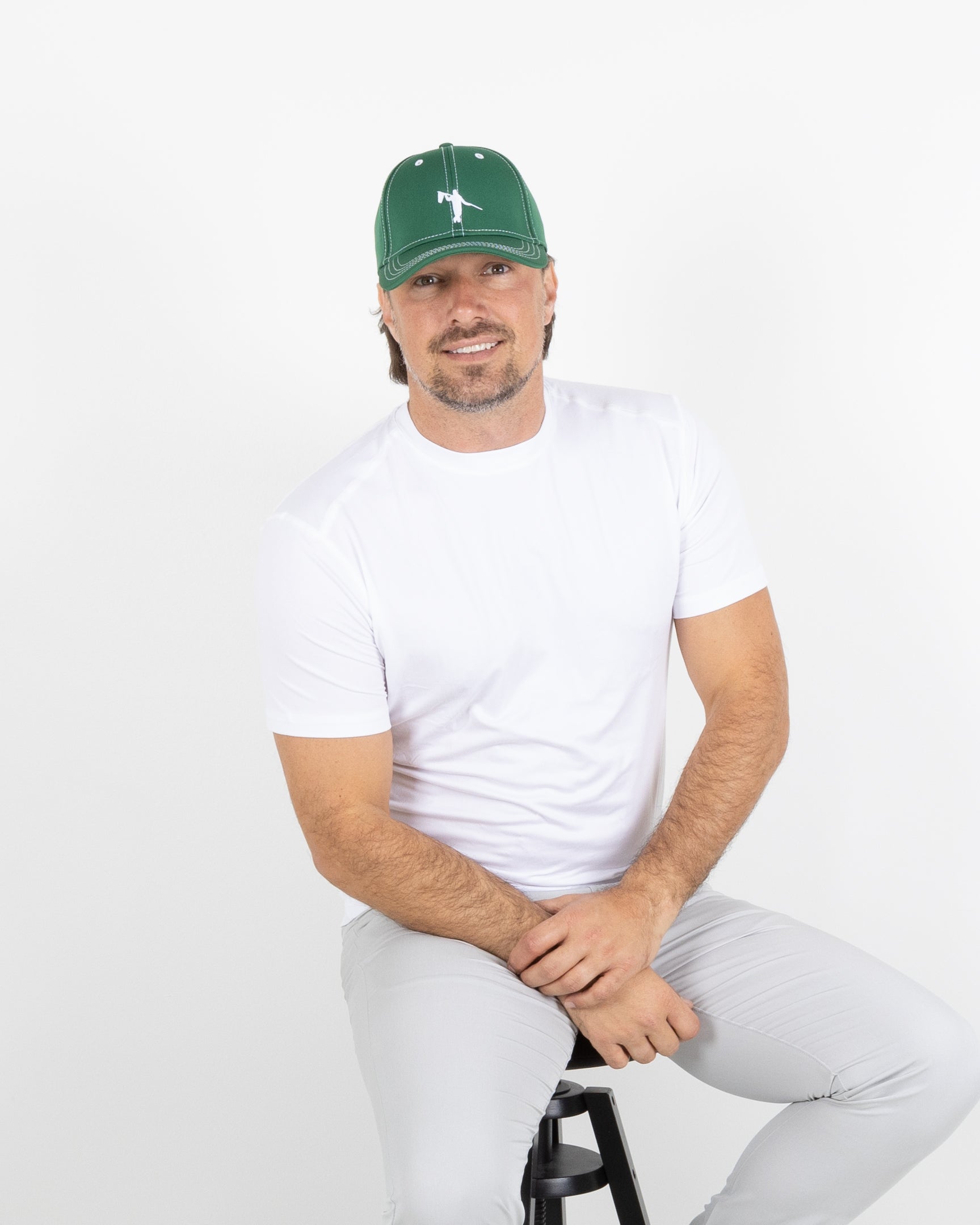 Perfect Fitted Looper - Green/White