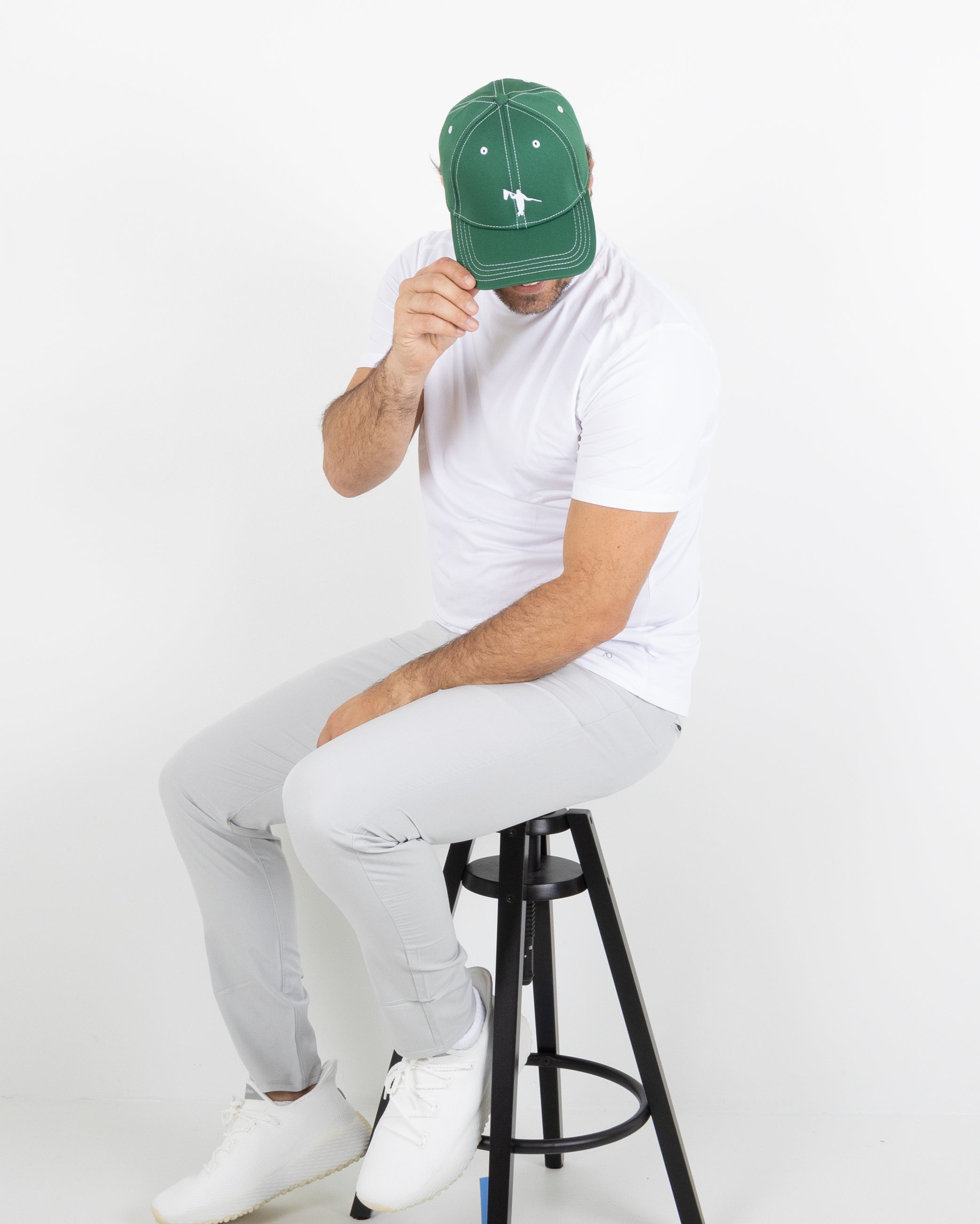 Perfect Fitted Looper - Green/White