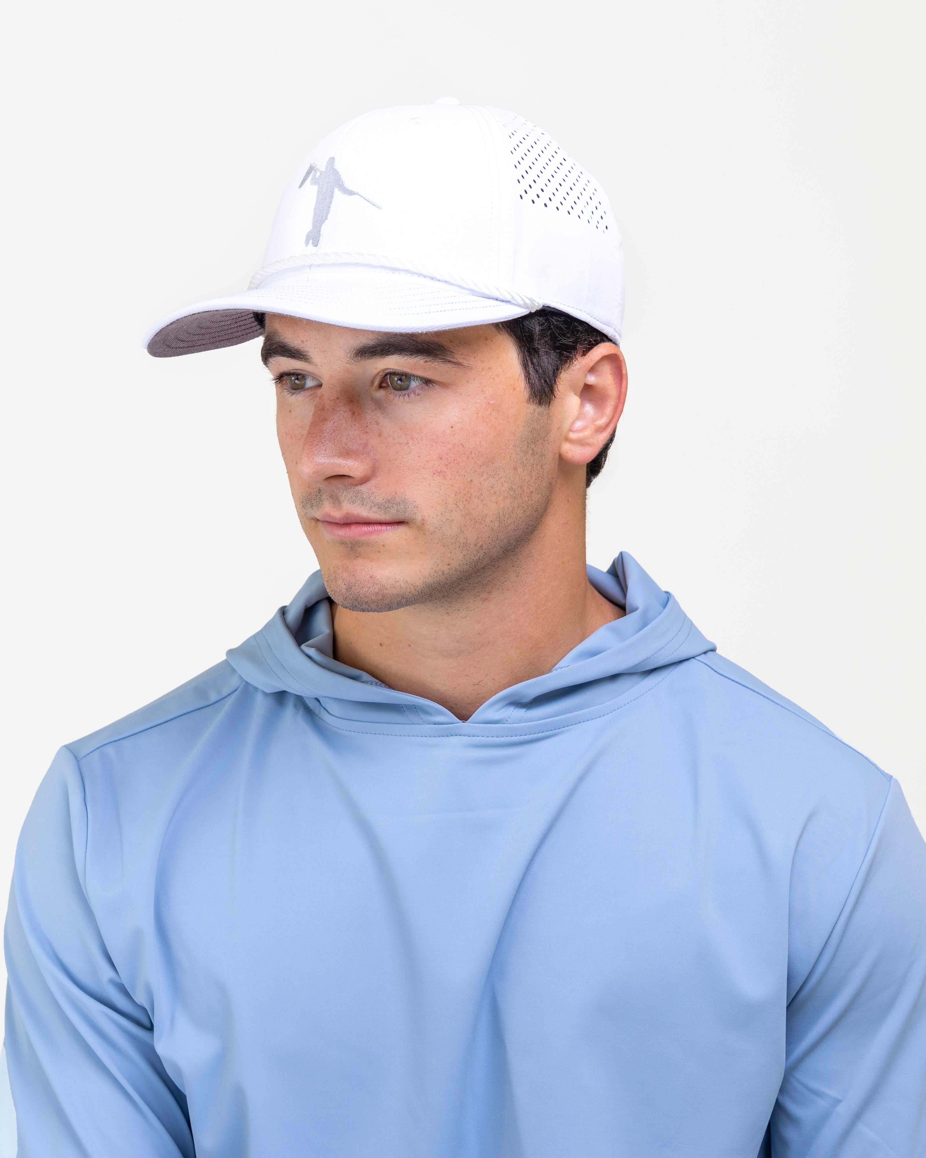 AOx Premium 6-Panel Looper Hat - White