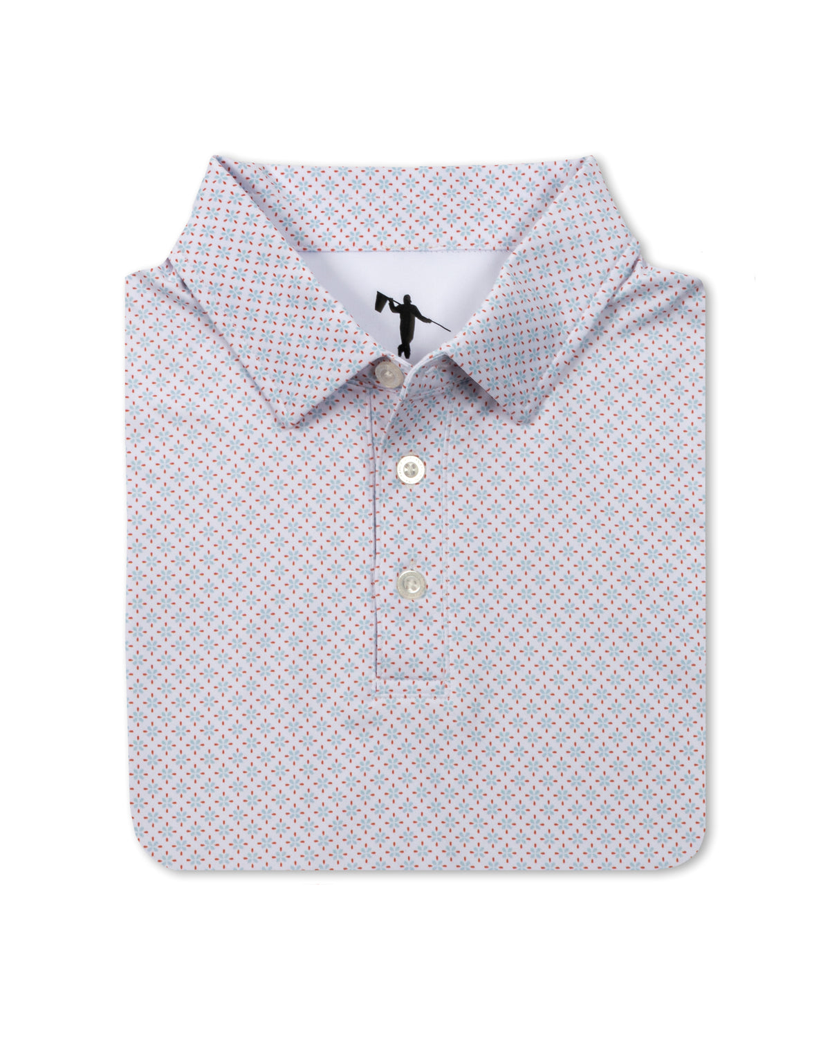 Lloyd Dobler Junior Polo - White/Blue Haze/Burnt Sienna