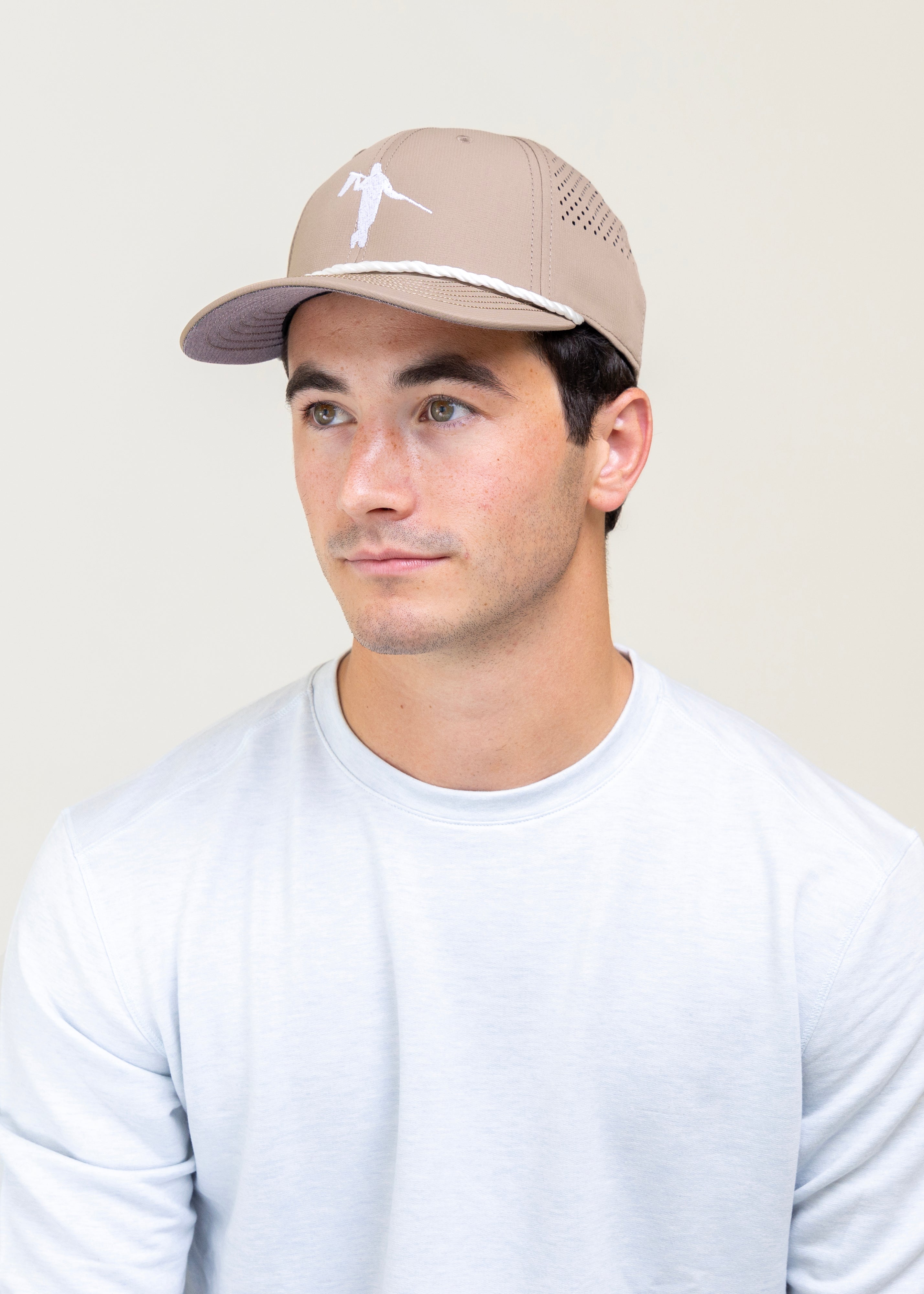 AOx Premium 6-Panel Looper Hat - Khaki