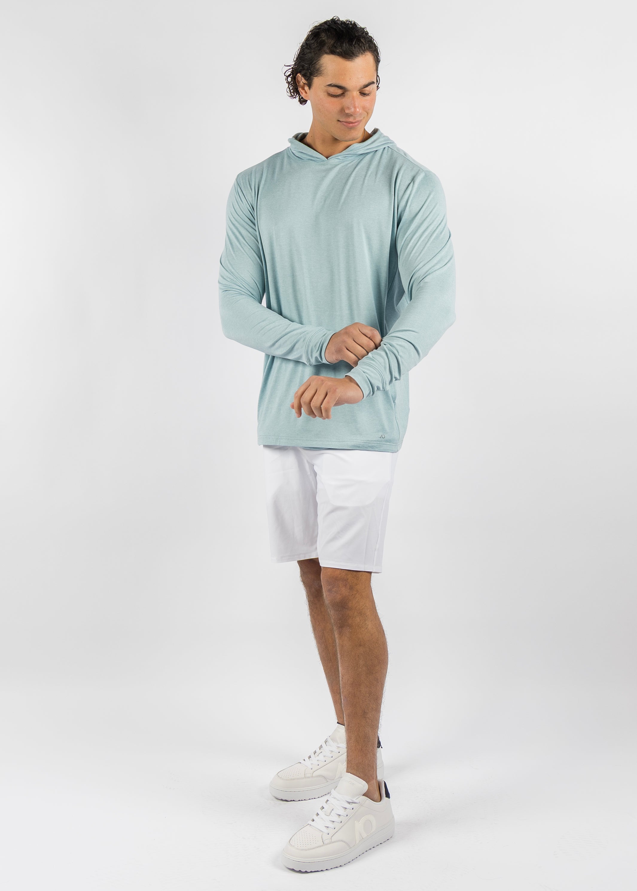 Blacks Beach Hoodie - HTR Cloud Green