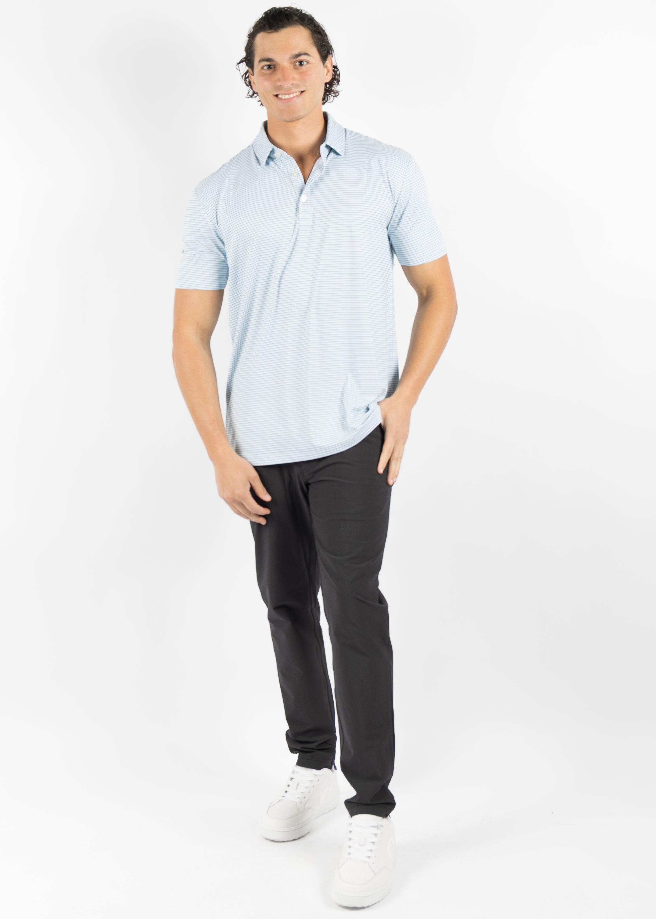 Dunes Polo - Pale Sky/HTR Sagebrush Green/White
