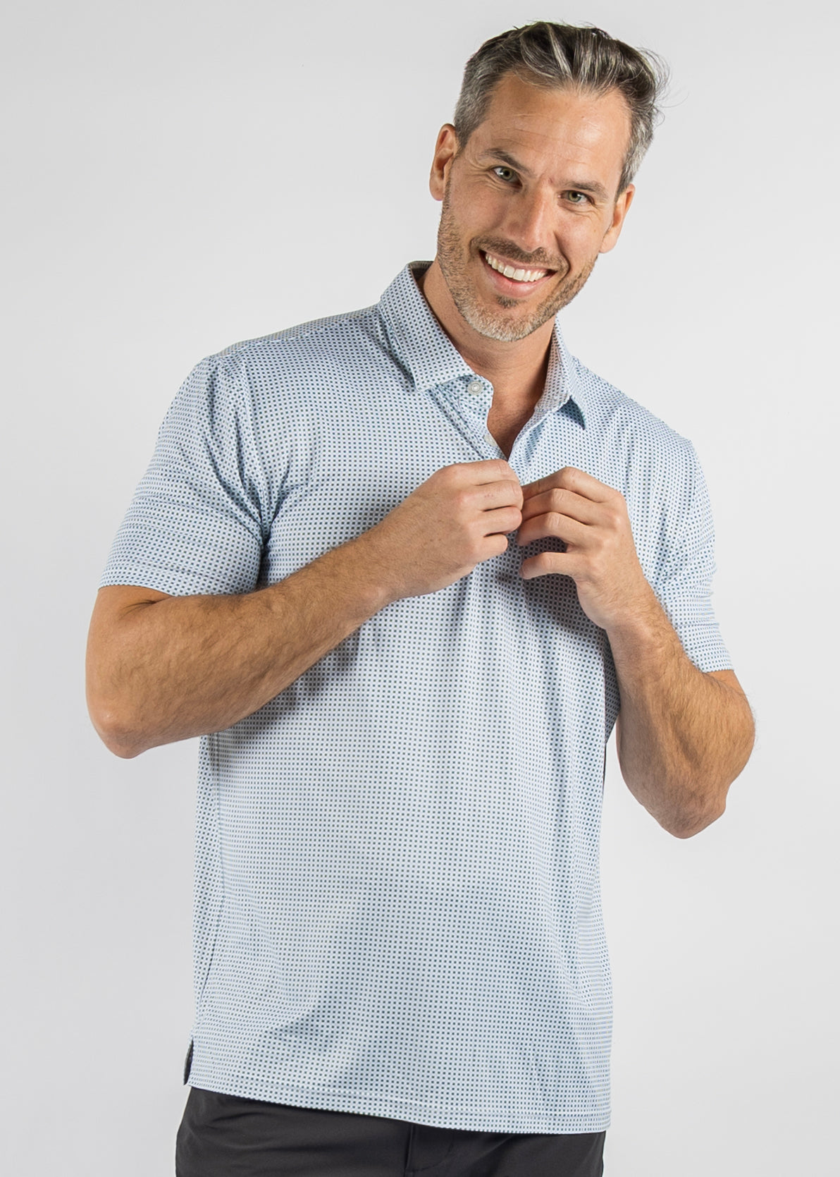 Vega Polo - HTR Sagebrush Green/HTR Pale Sky/White