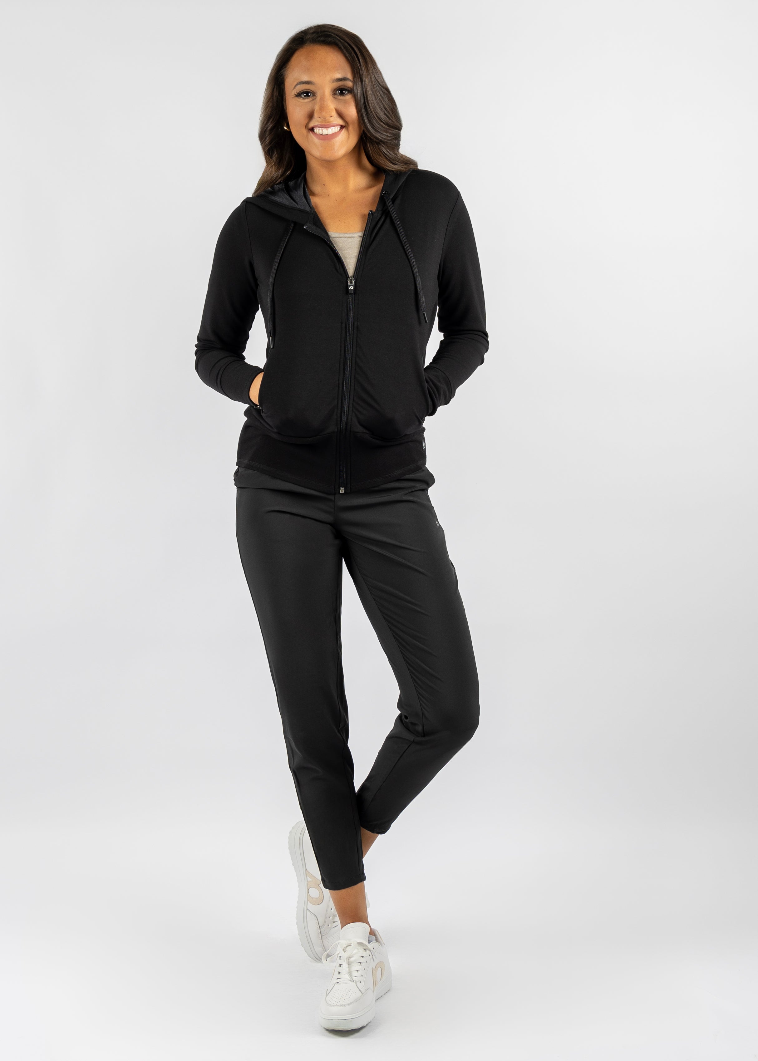 Lux Crop Hoodie - Matte Black