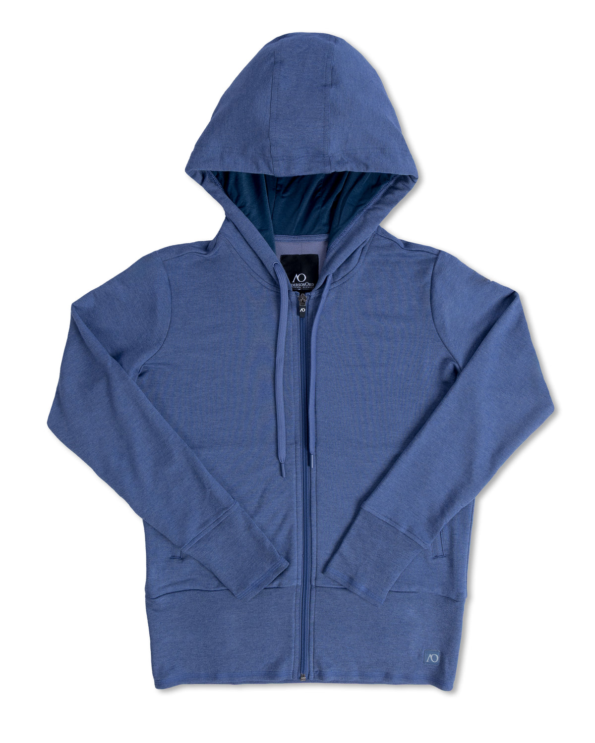 Lux Crop Hoodie - HTR Dark Denim