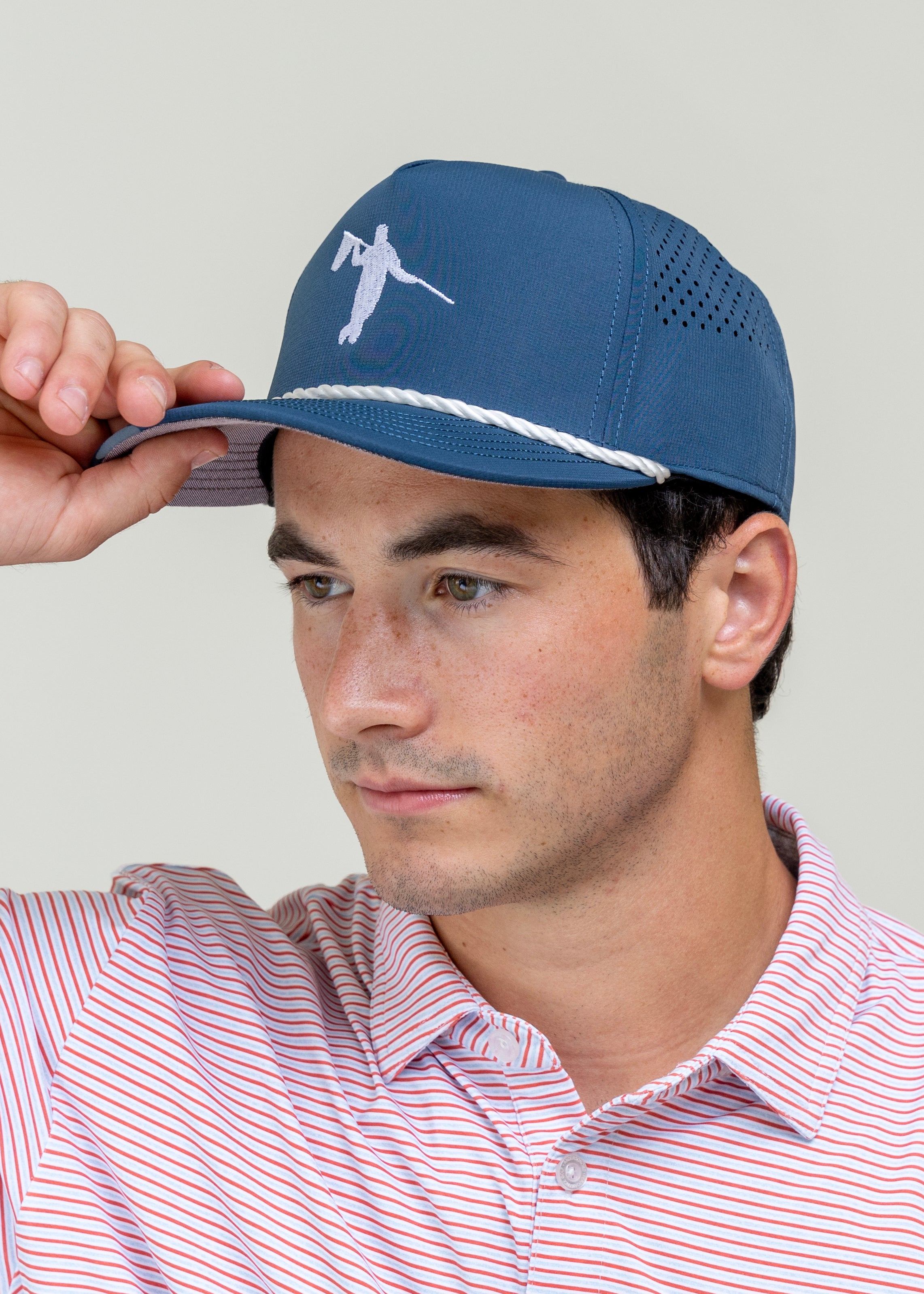 AOx Premium 5-Panel Looper Hat - Navy