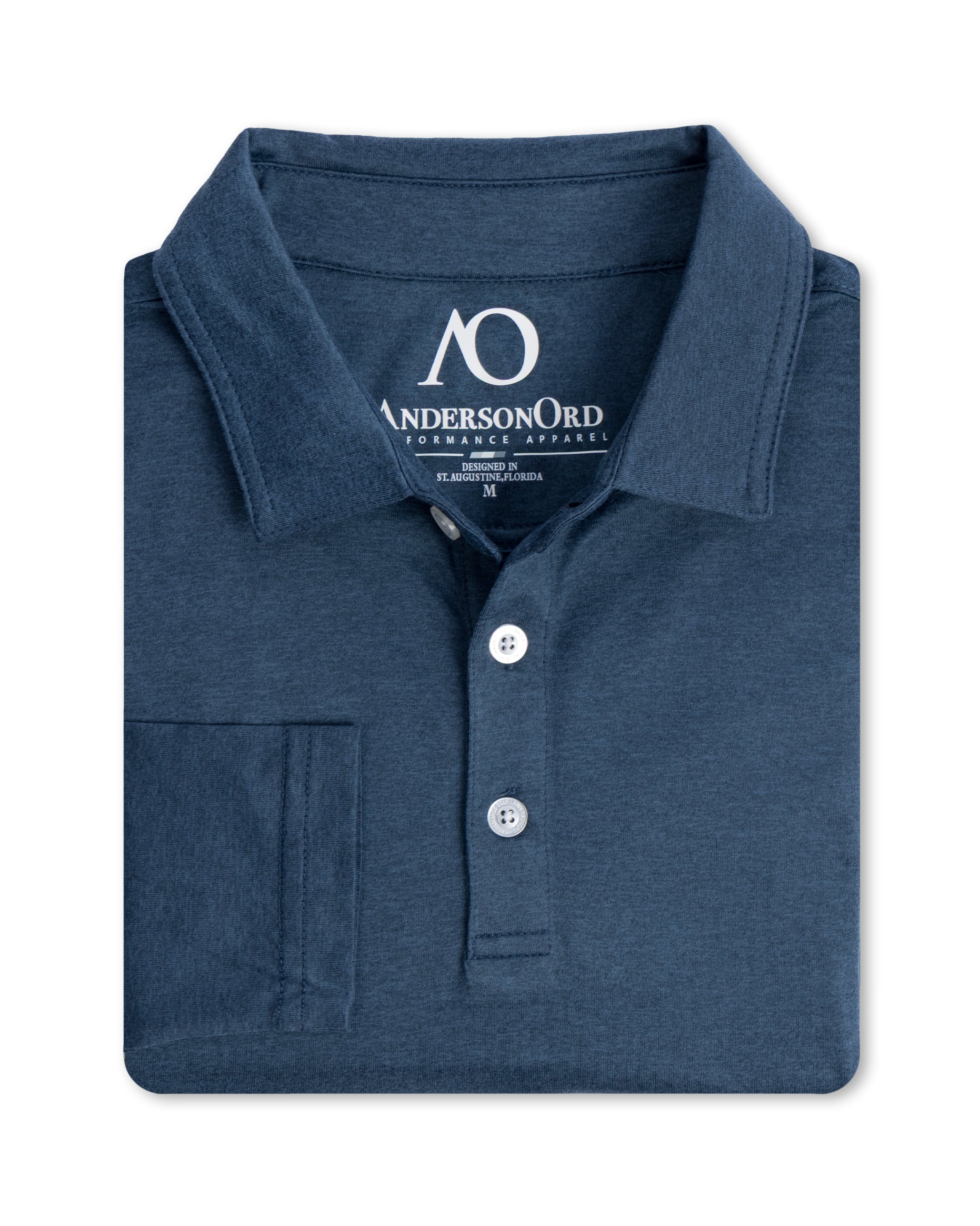 トップス ANDERSEN-ANDERSEN POLO LONG SLEEVE NAVY Gamer Long Sleeve Polo - Navy Heather – AndersonOrd