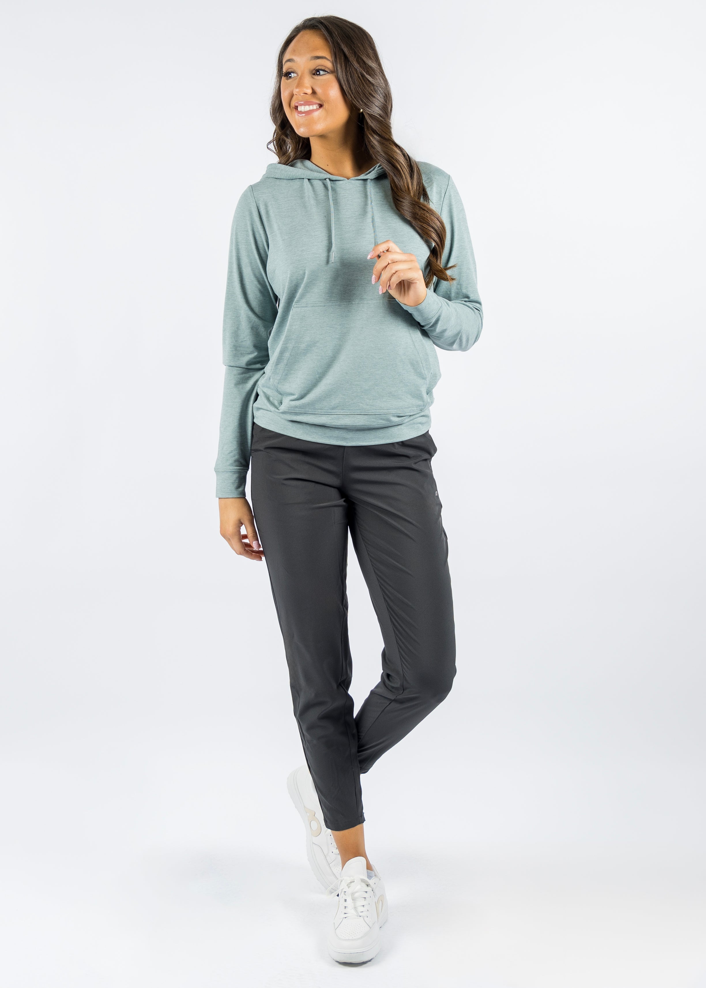 Pink Beach Hoodie - HTR Charcoal