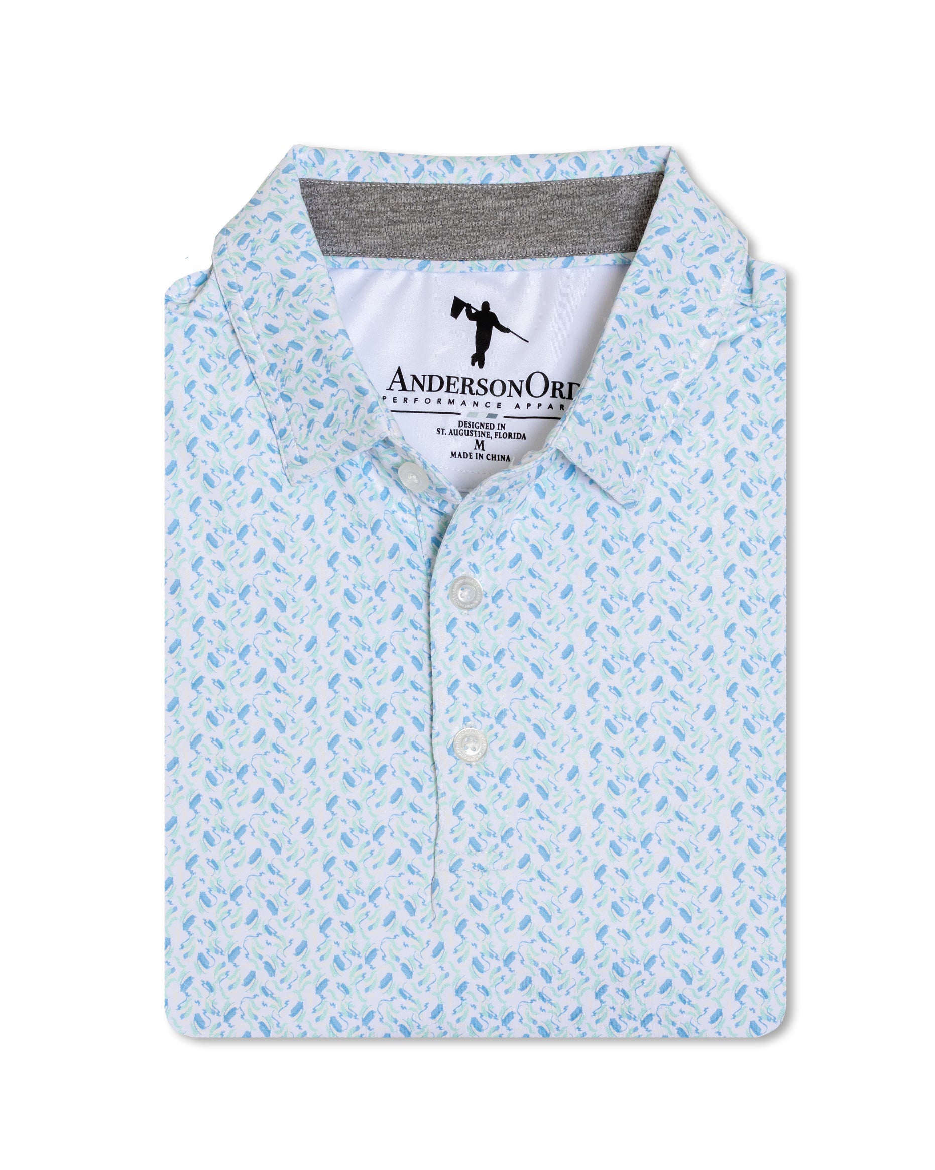 Harvey Polo - White/Dutch Canal/Salt Air/Creme