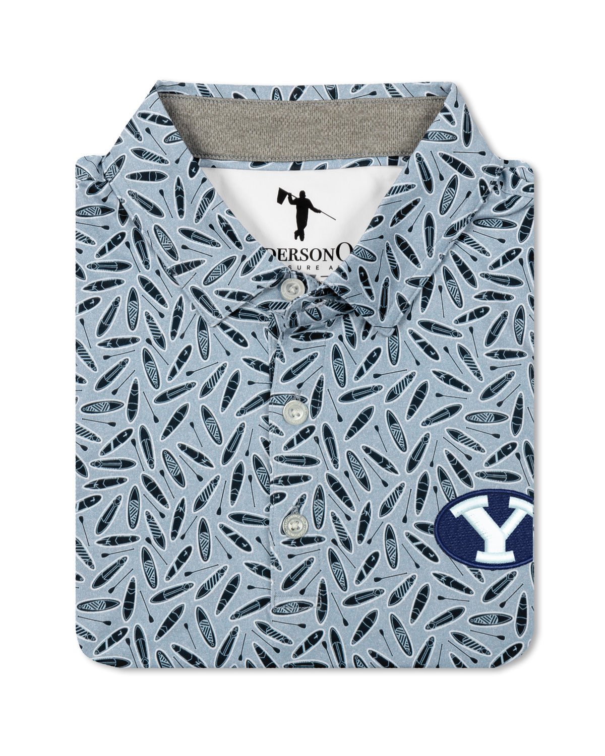 Sea Polo BYU - Dusty Blue/Full Moon Sky/Blue Haze/White