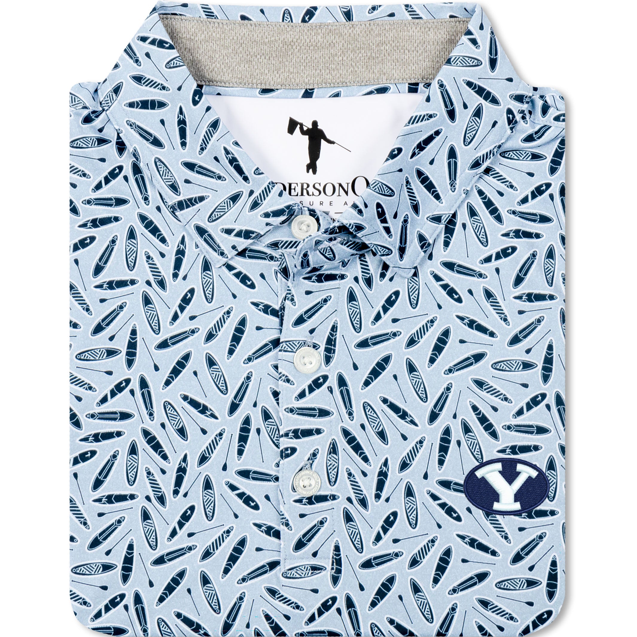 Sea Polo BYU - Dusty Blue/Full Moon Sky/Blue Haze/White