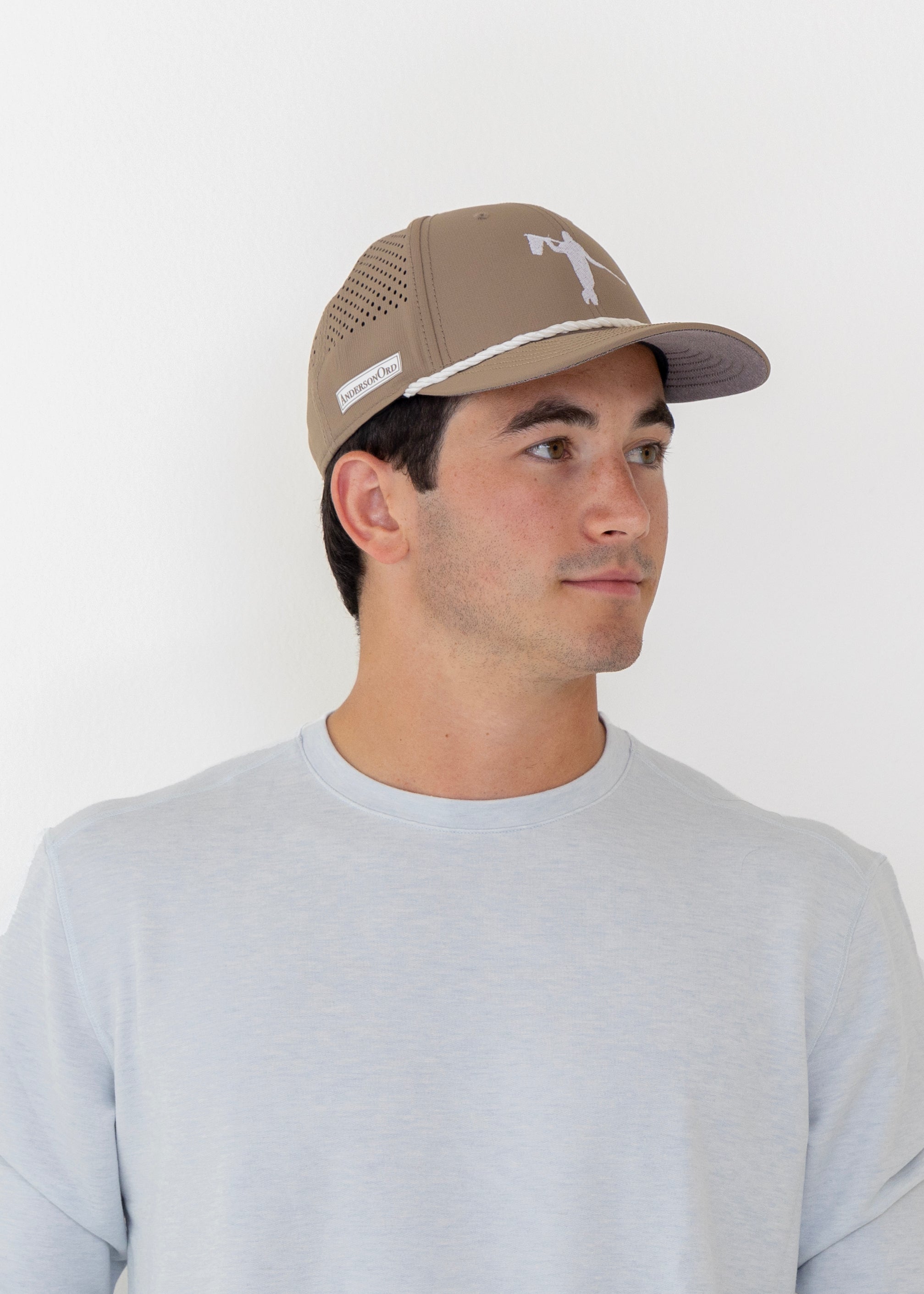 AOx Premium 6-Panel Looper Hat - Khaki
