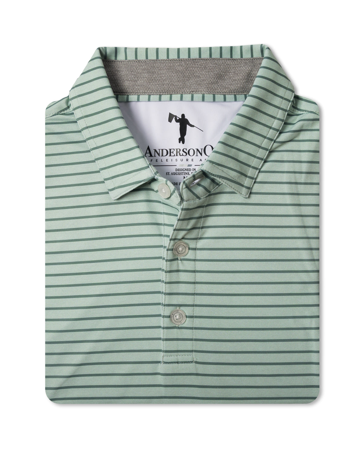 The Finn Polo-HTR Frosty Green/Deep Olive