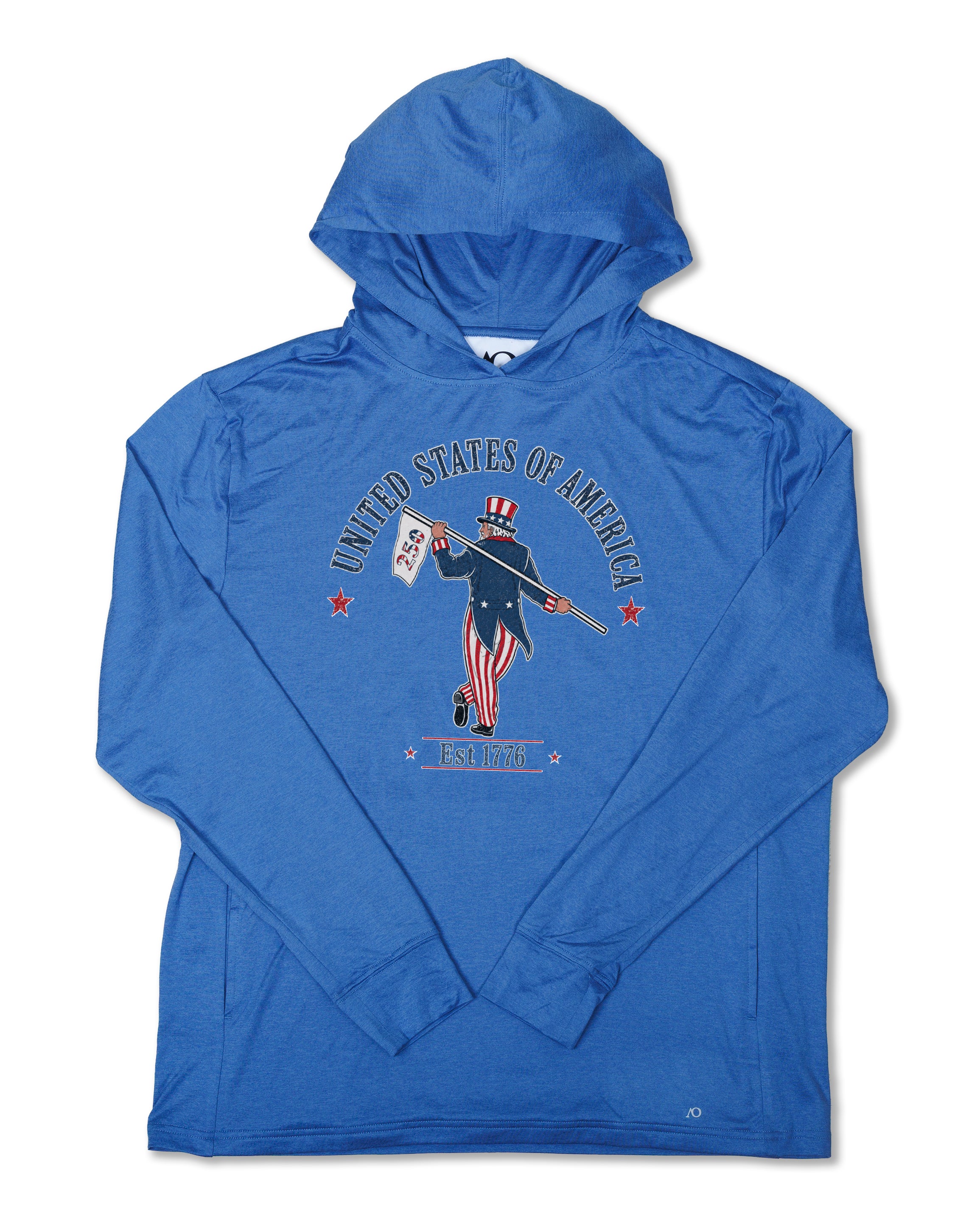 Blacks Beach Hoodie-Uncle Sam Looper-250-Federal Blue Heather