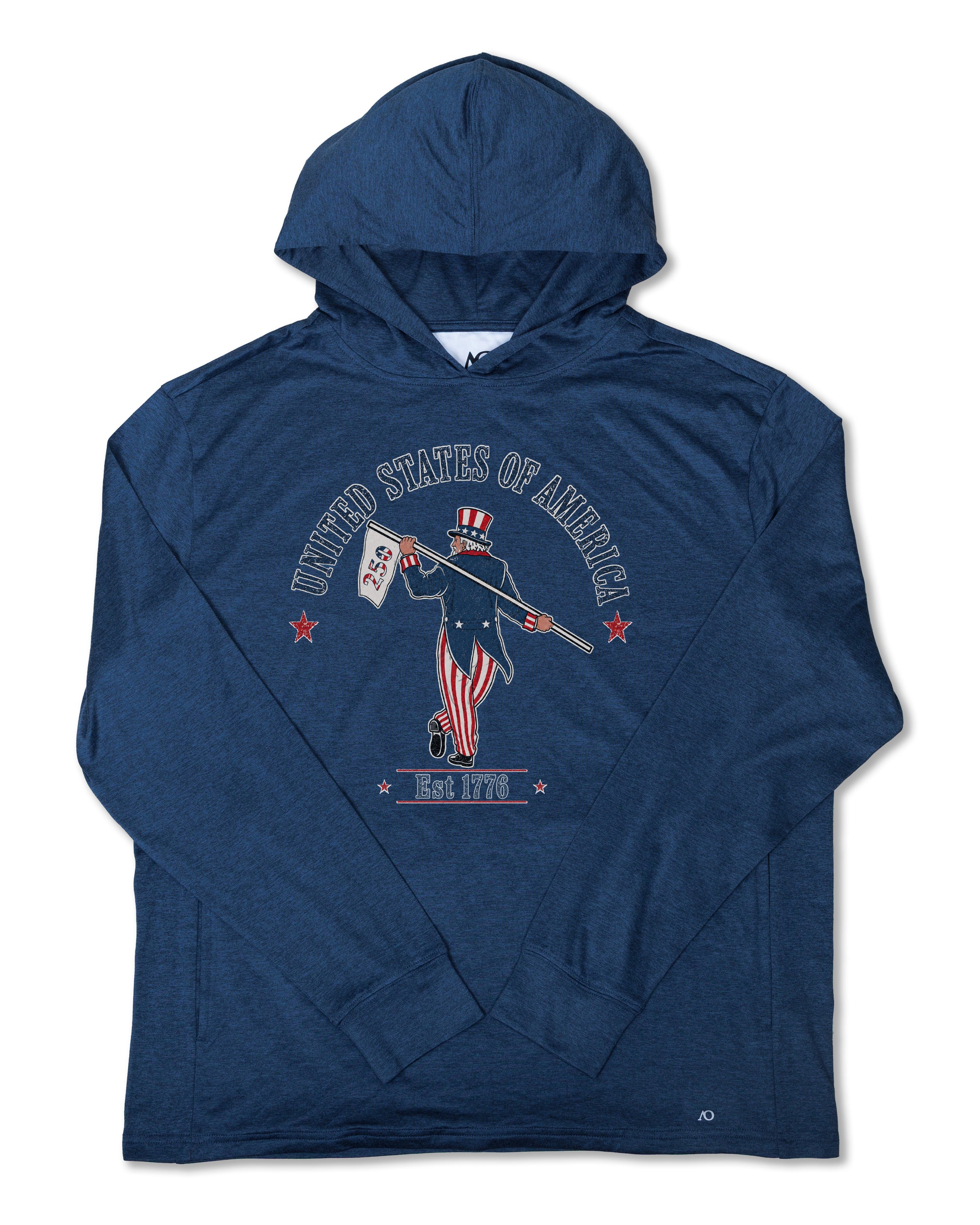 Blacks Beach Hoodie-Uncle Sam Looper-250-Navy Heather