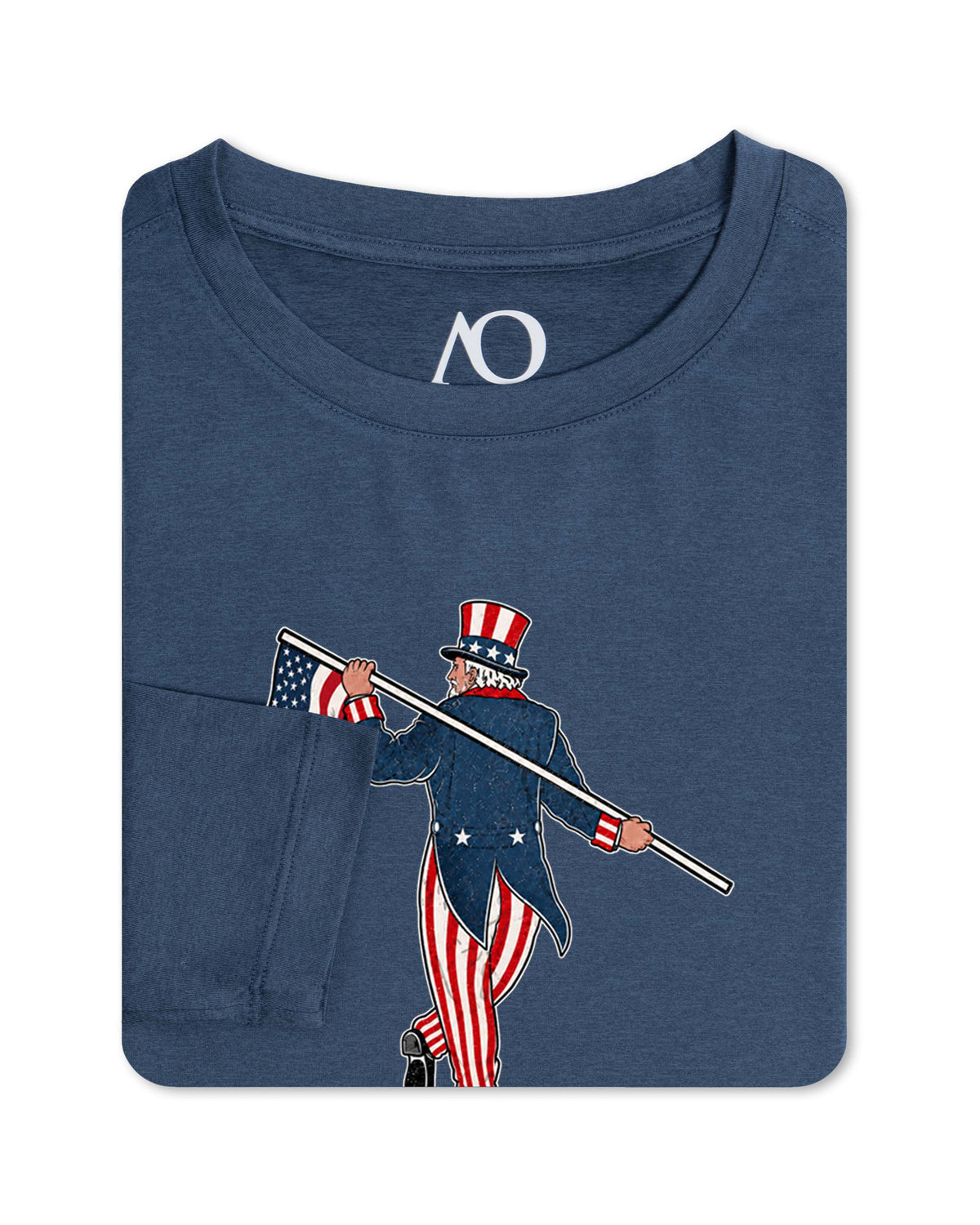 Butter T Long Sleeve-Uncle Sam Looper-Navy Heather