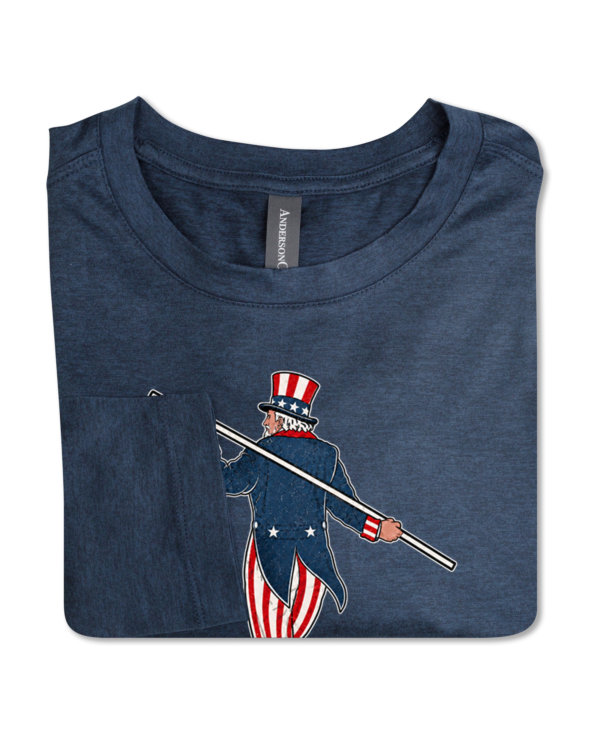 Butter T Long Sleeve-Uncle Sam Looper-Navy Heather