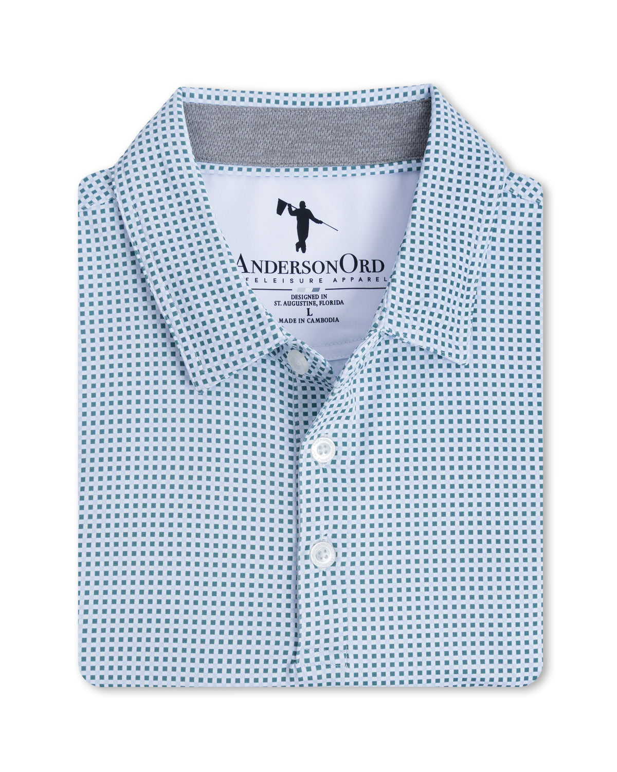Vega Polo - HTR Sagebrush Green/HTR Pale Sky/White