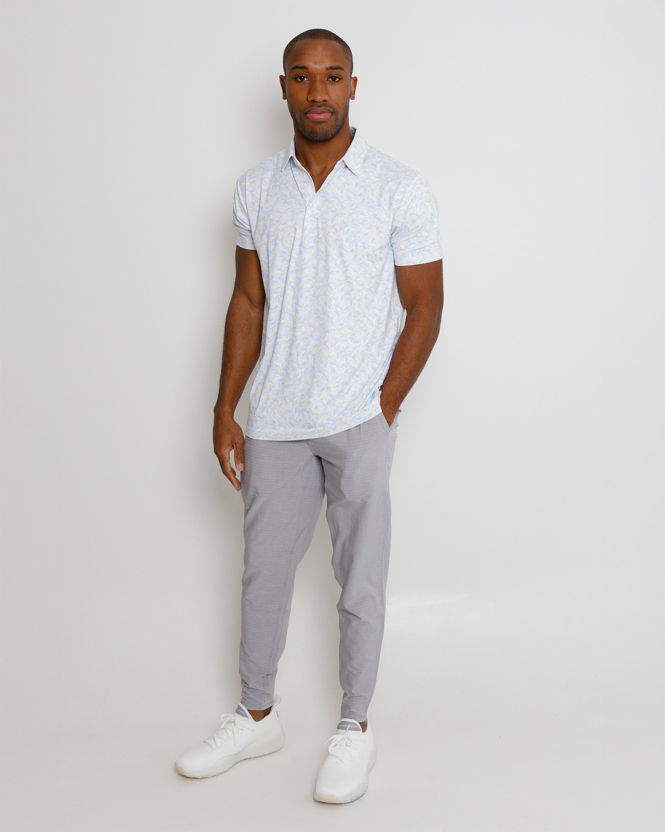 Alpine Polo - White/Niagara Mist/Glass Green