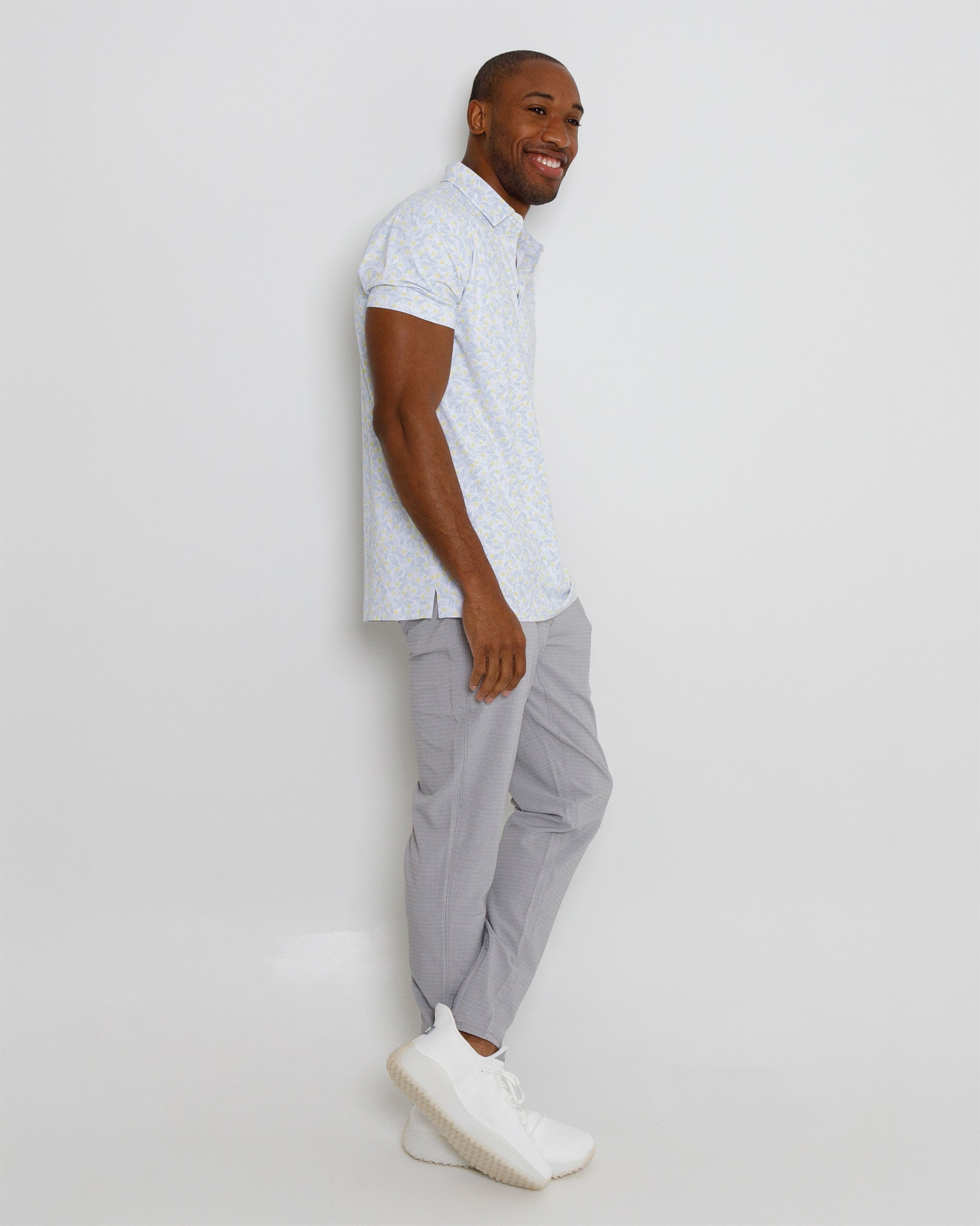 Alpine Polo - White/Niagara Mist/Glass Green