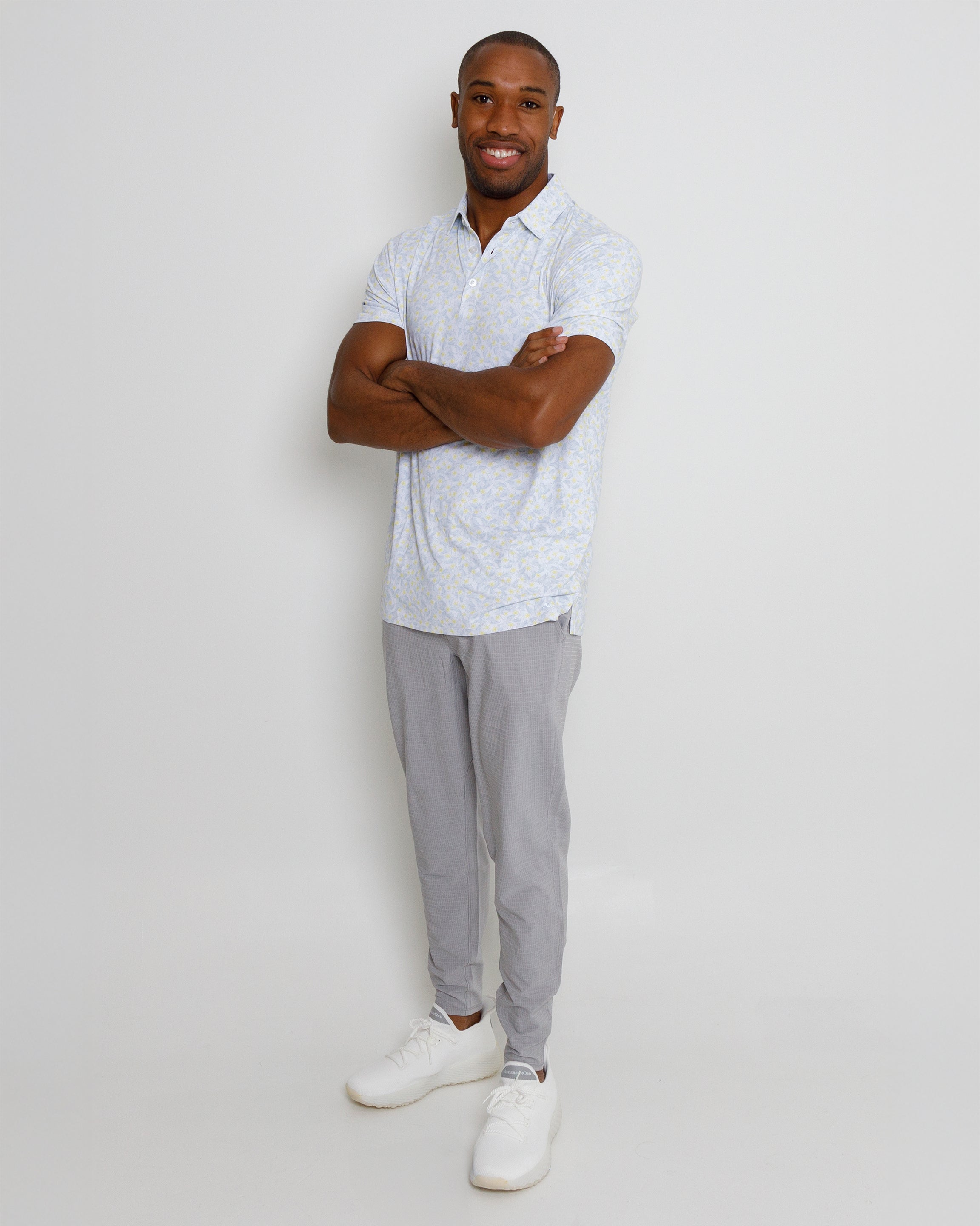 Alpine Polo - White/Niagara Mist/Glass Green