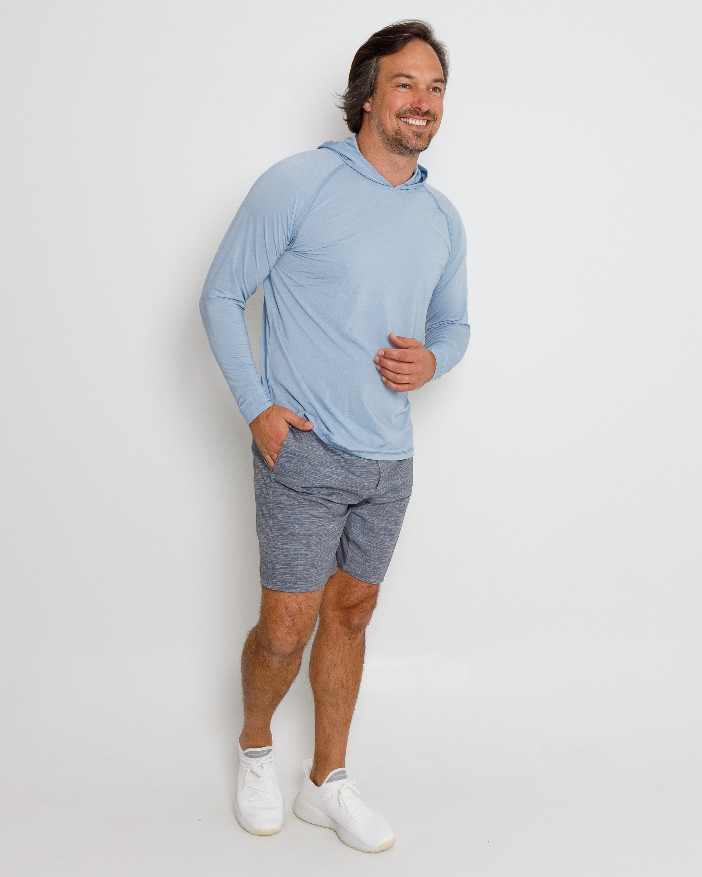 Anguilla Hoodie - Blue Fog Heather