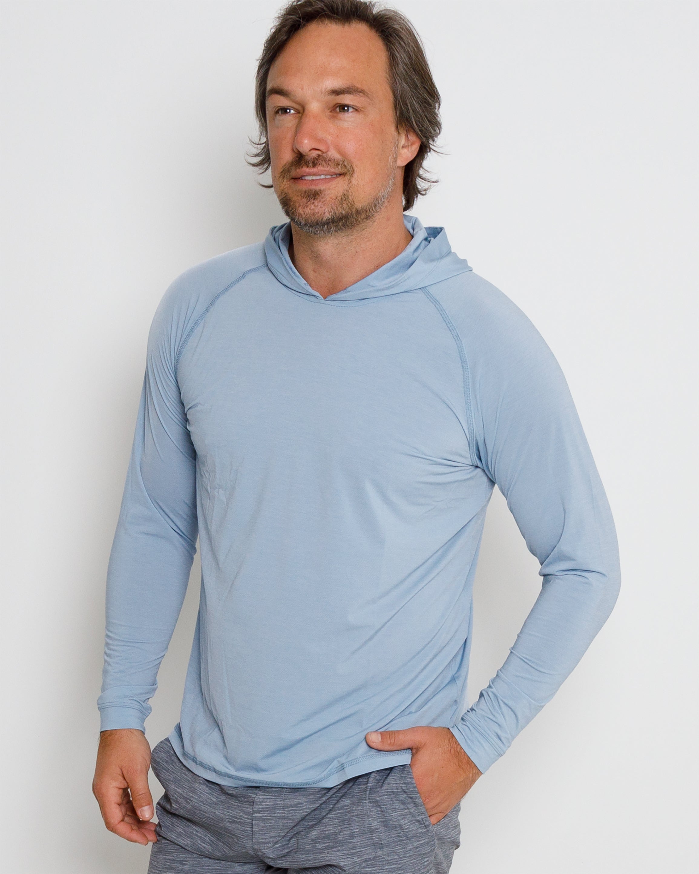 Anguilla Hoodie - Blue Fog Heather