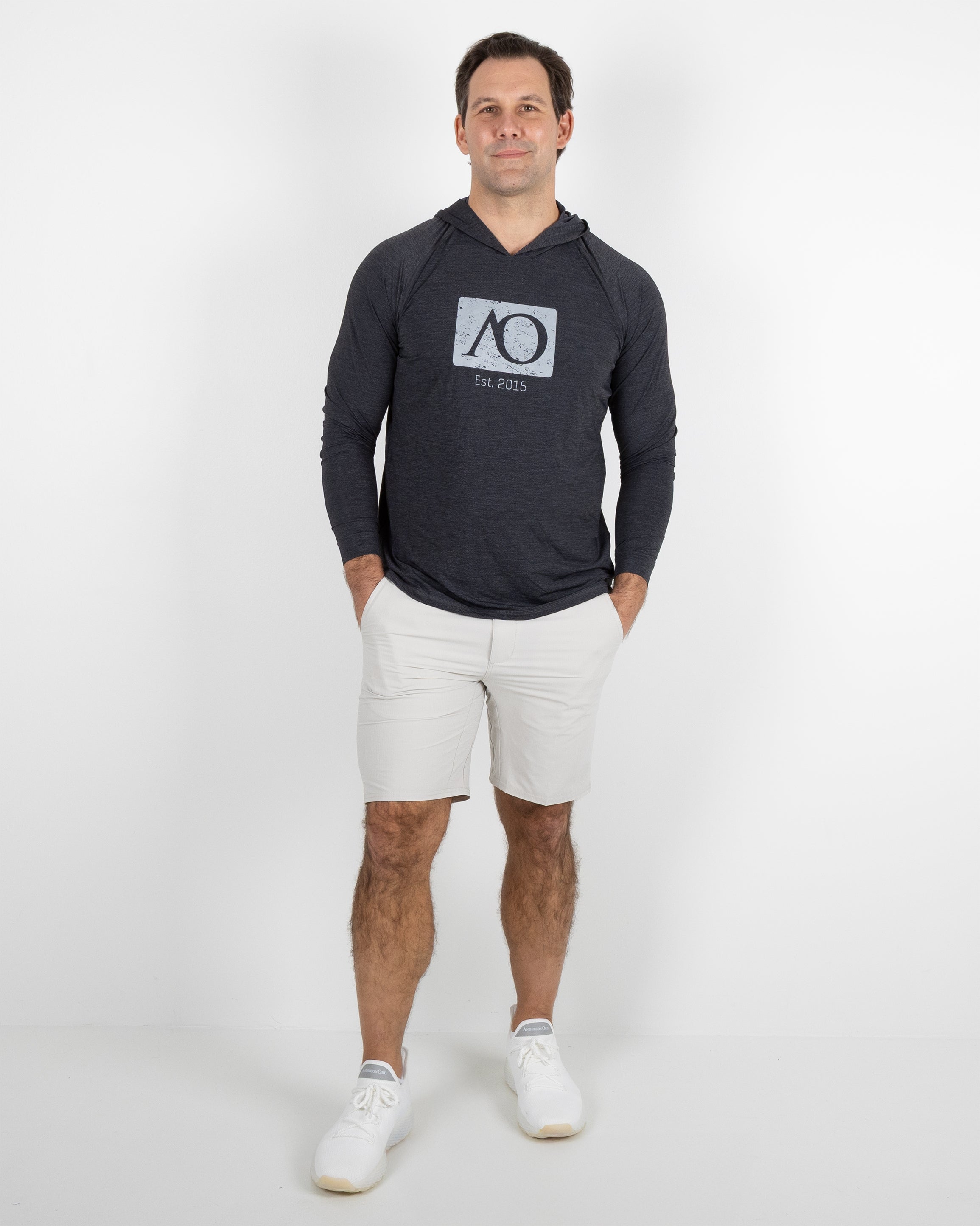 Anguilla Hoodie AO Graphic - Black Heather