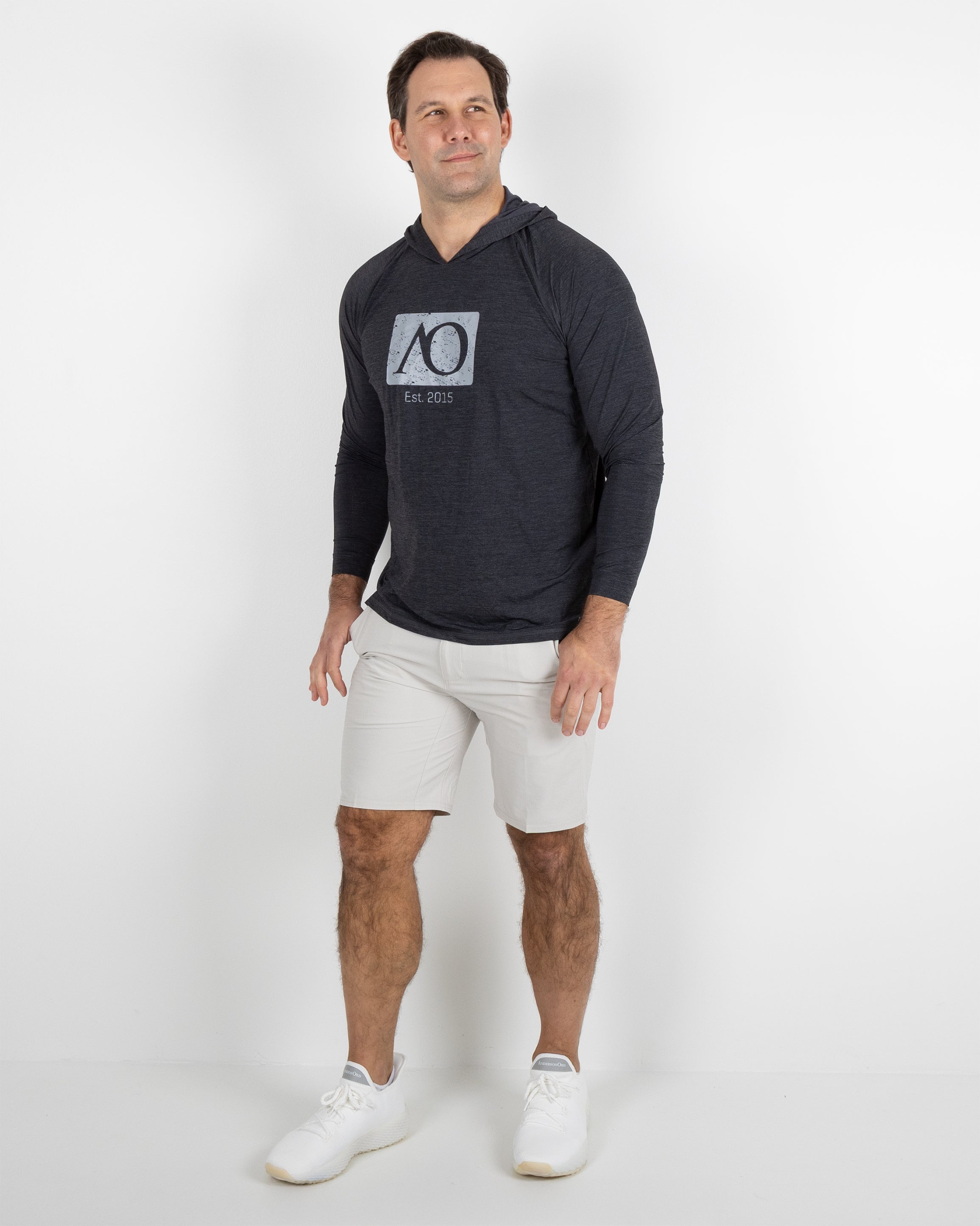 Anguilla Hoodie AO Graphic - Black Heather