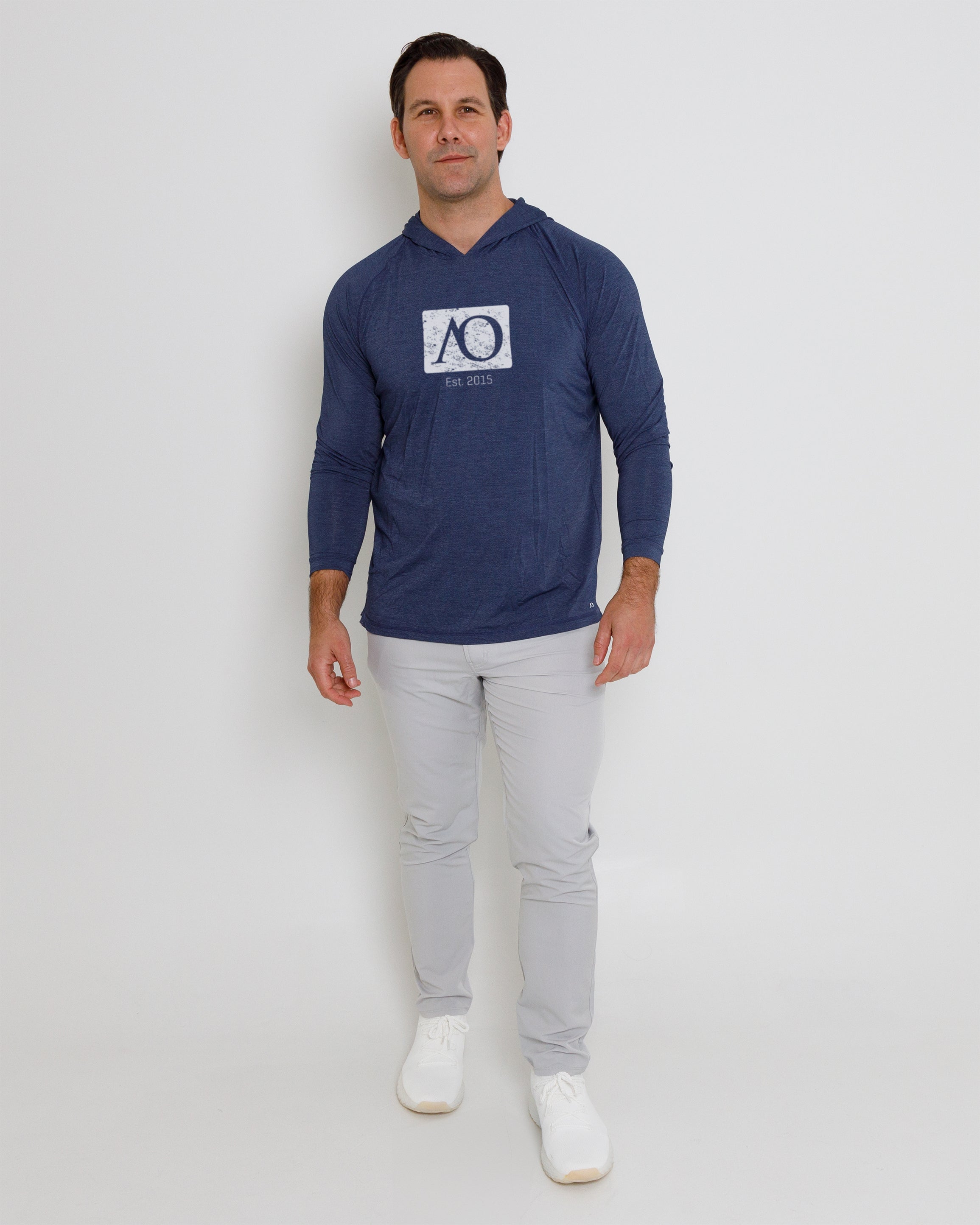 Anguilla Hoodie AO Graphic - Navy Heather