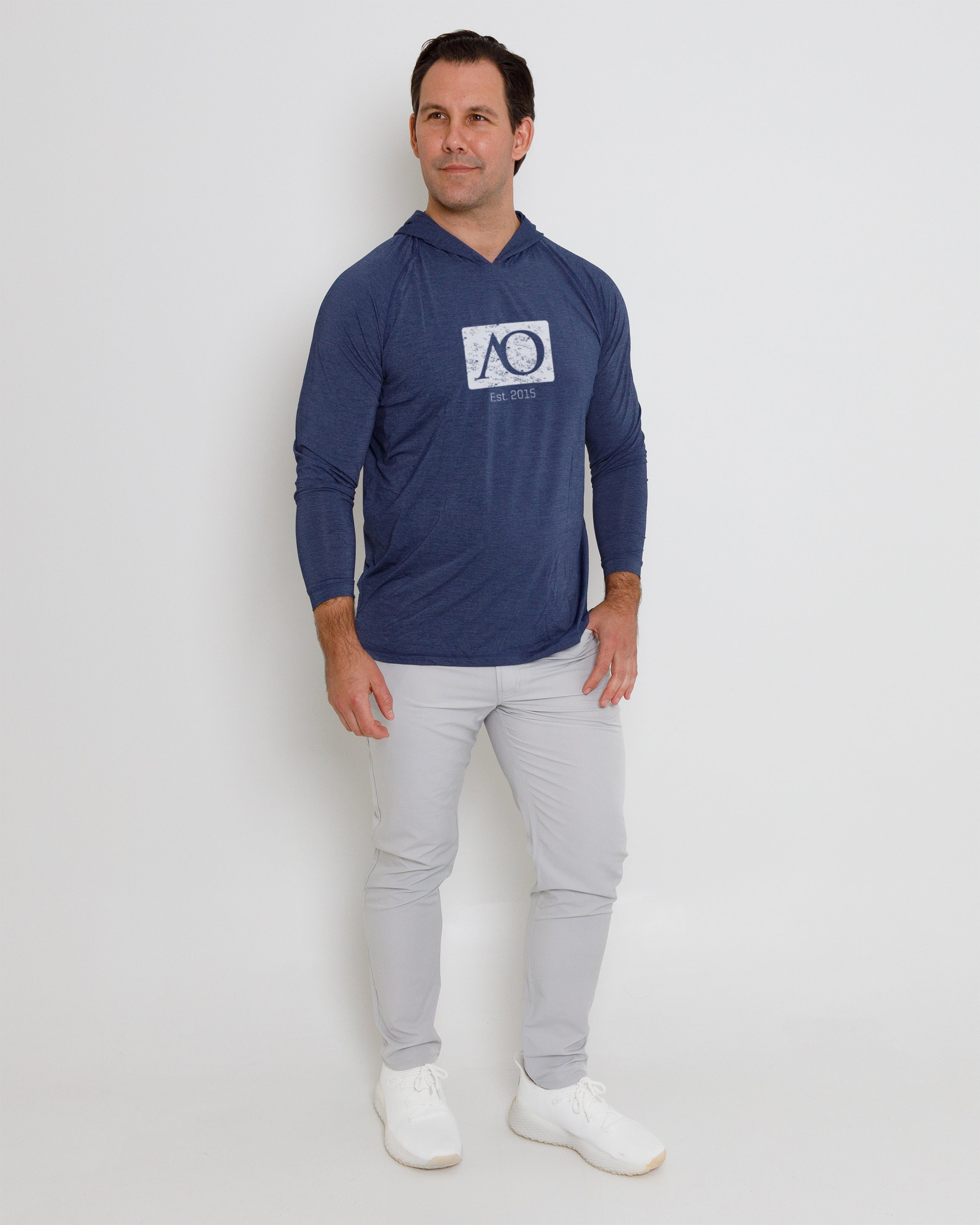 Anguilla Hoodie AO Graphic - Navy Heather