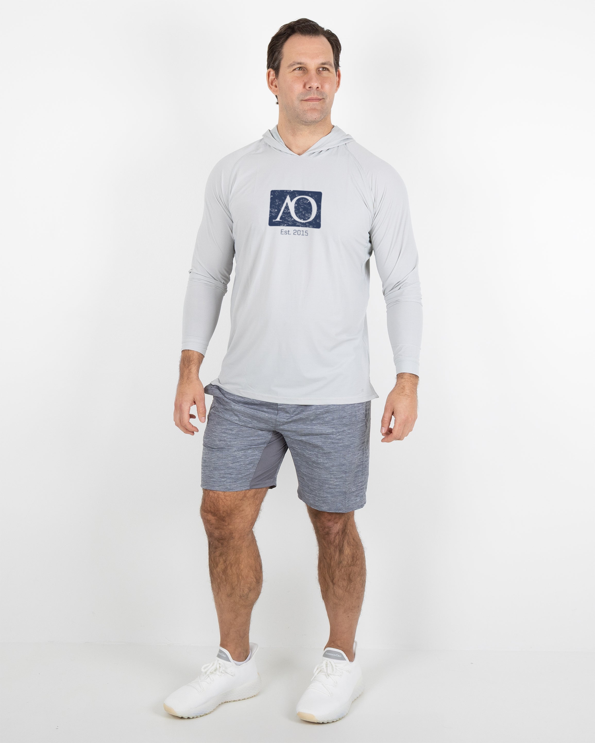 Anguilla Hoodie AO Graphic - Steel Heather