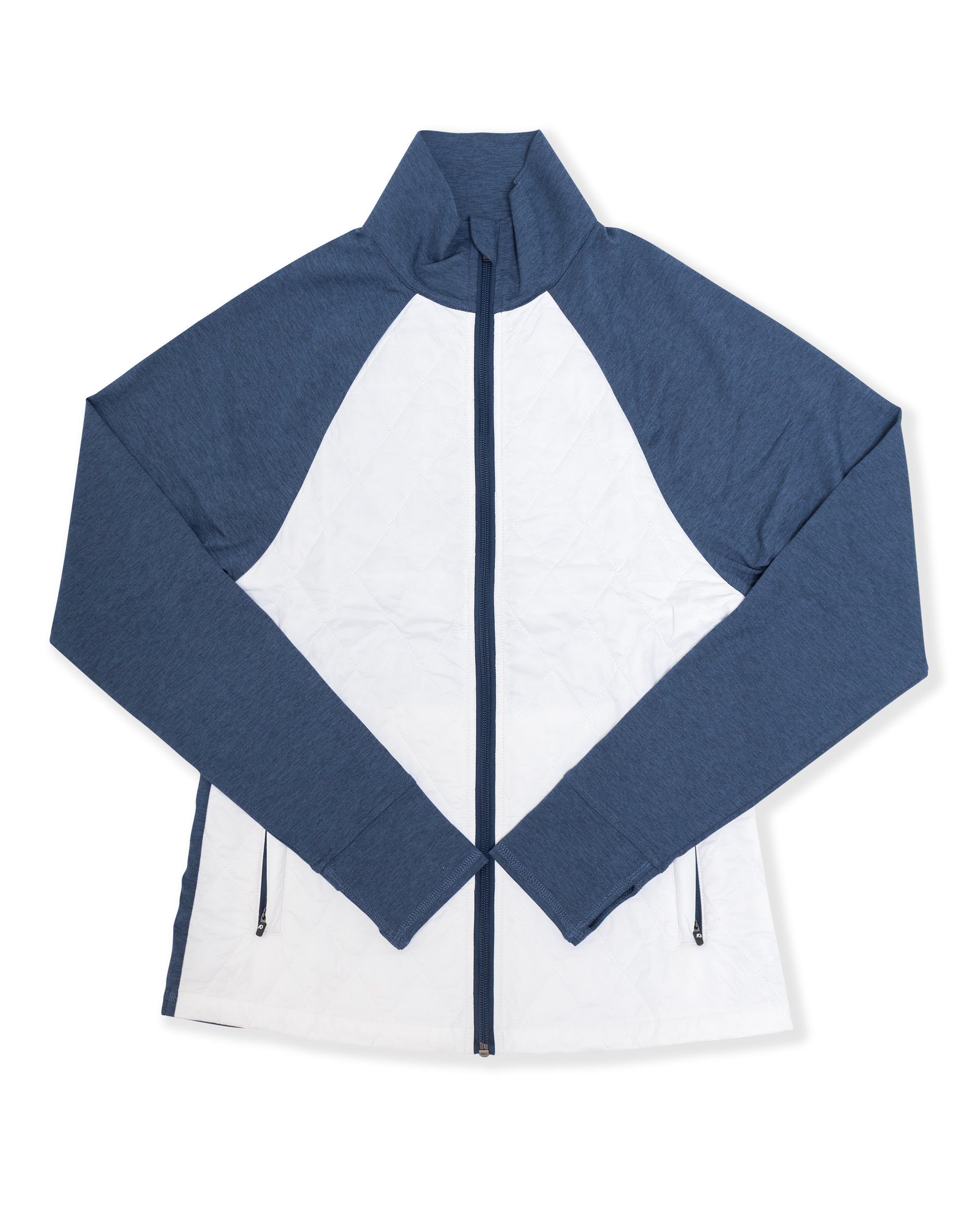 Arya Jacket - White/HTR Dark Denim