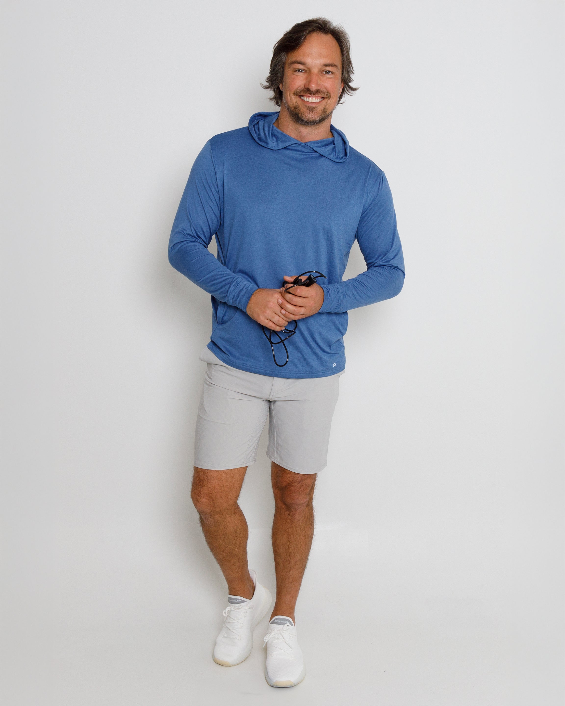 Blacks Beach Hoodie - Federal Blue Heather