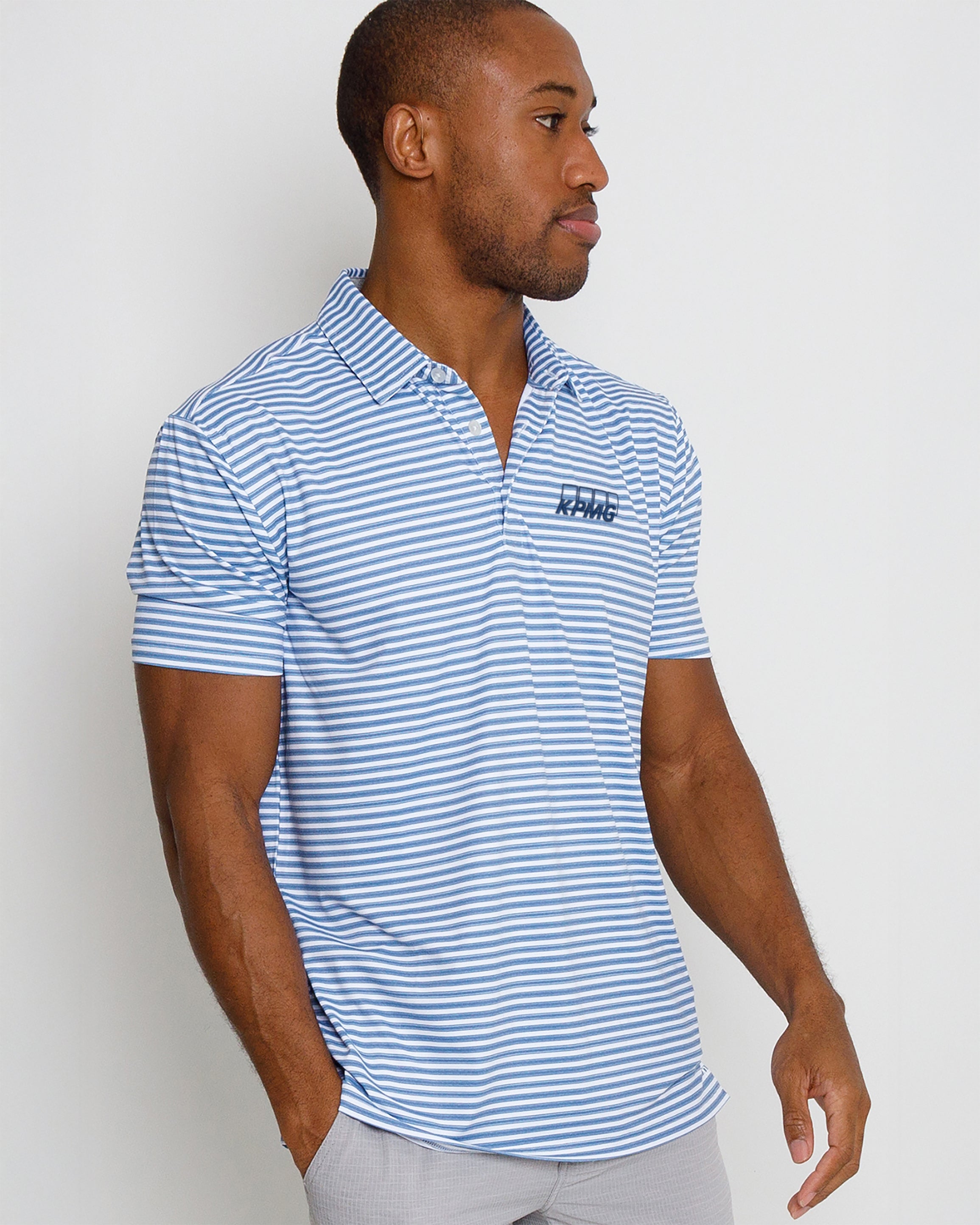 Brooks Polo KPMG - HTR Federal Blue/HTR Blue Fog