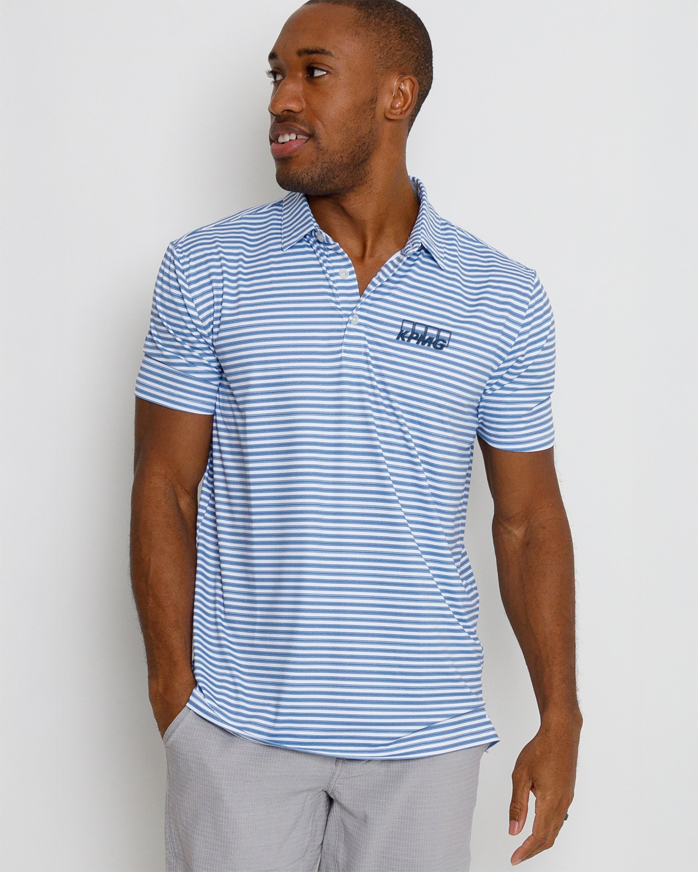 Brooks Polo KPMG - HTR Federal Blue/HTR Blue Fog