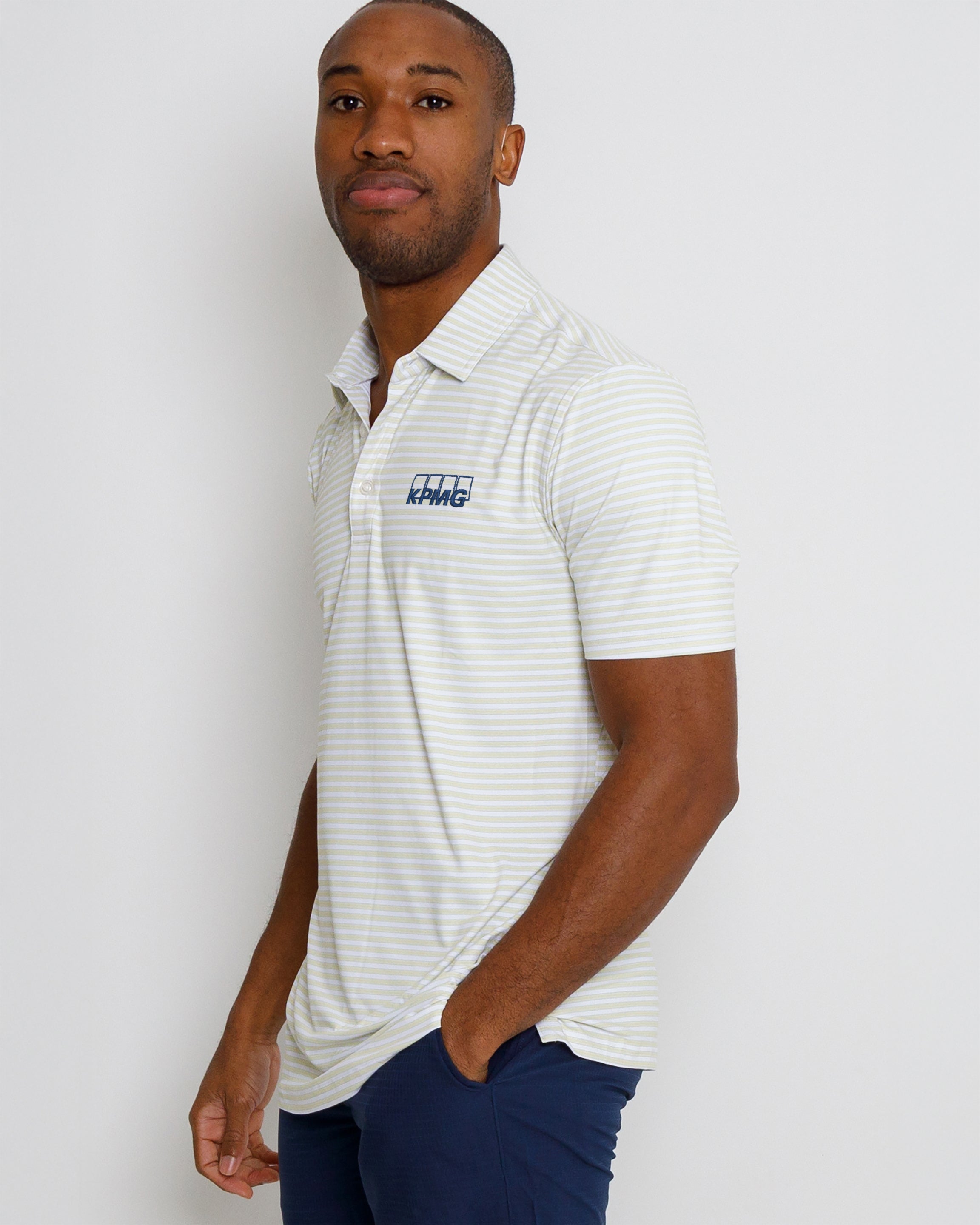 Brooks Polo KPMG - HTR Glass Green/HTR Niagara Mist