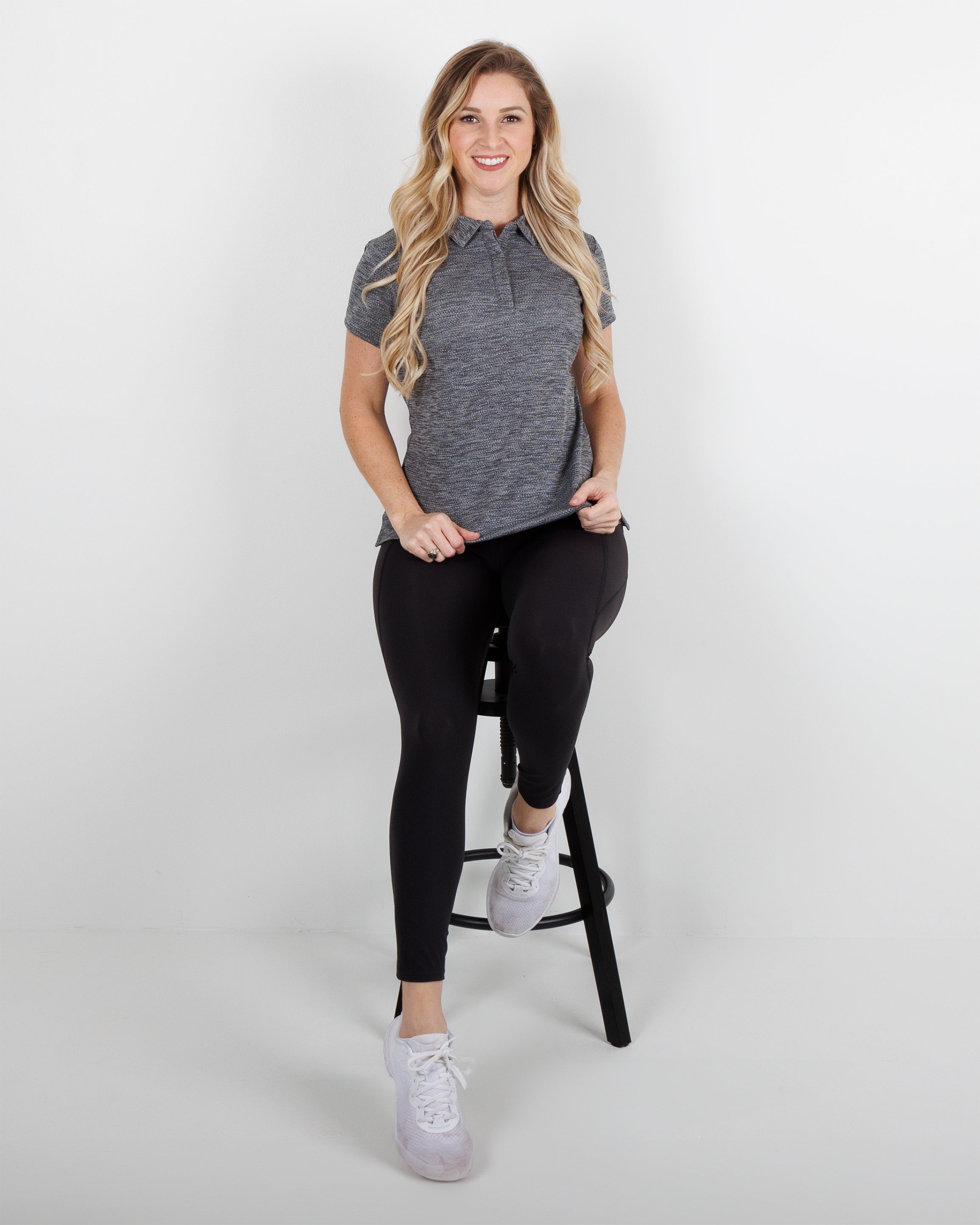 Women's BRRR Polo - Black Heather