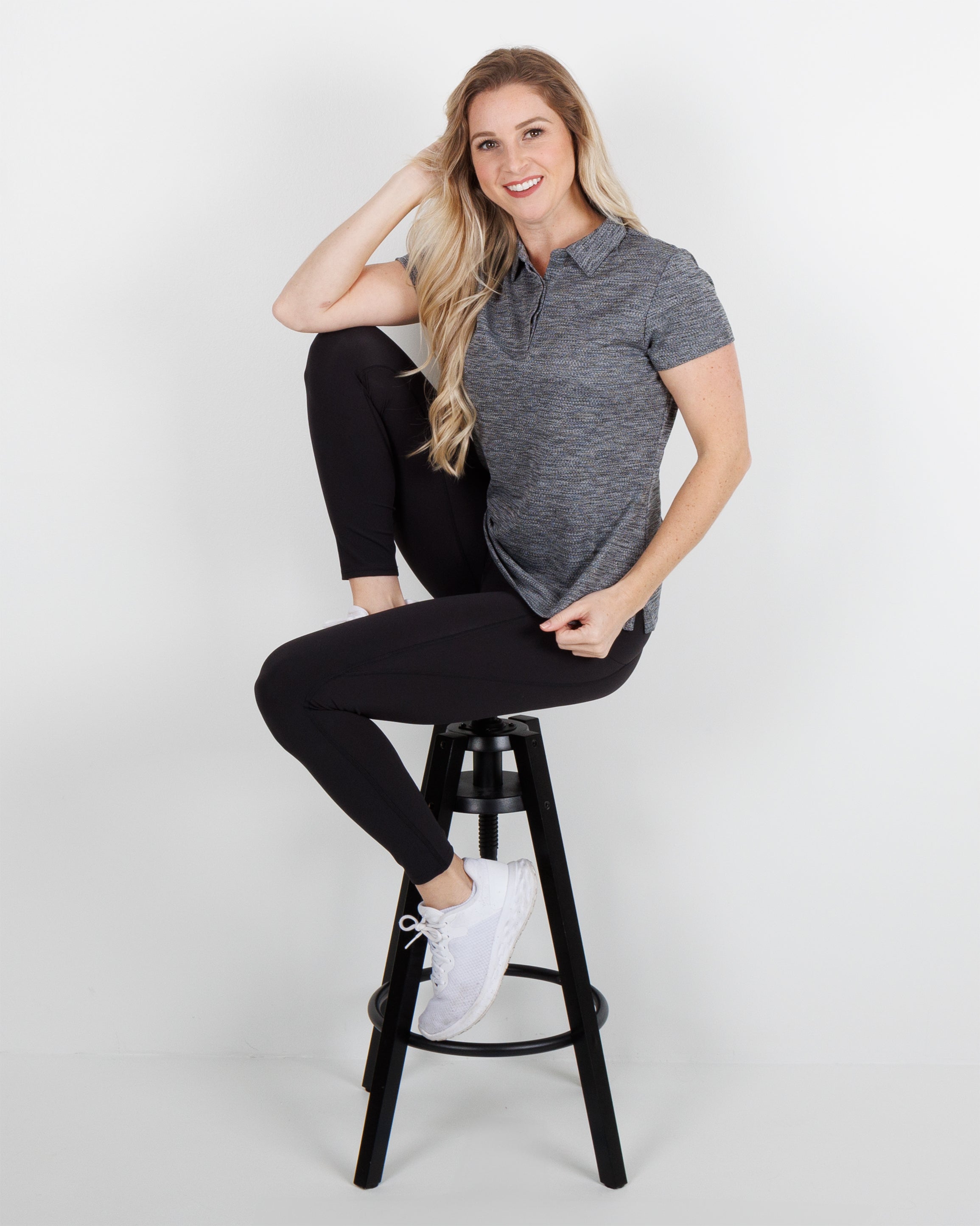 Women's BRRR Polo - Black Heather