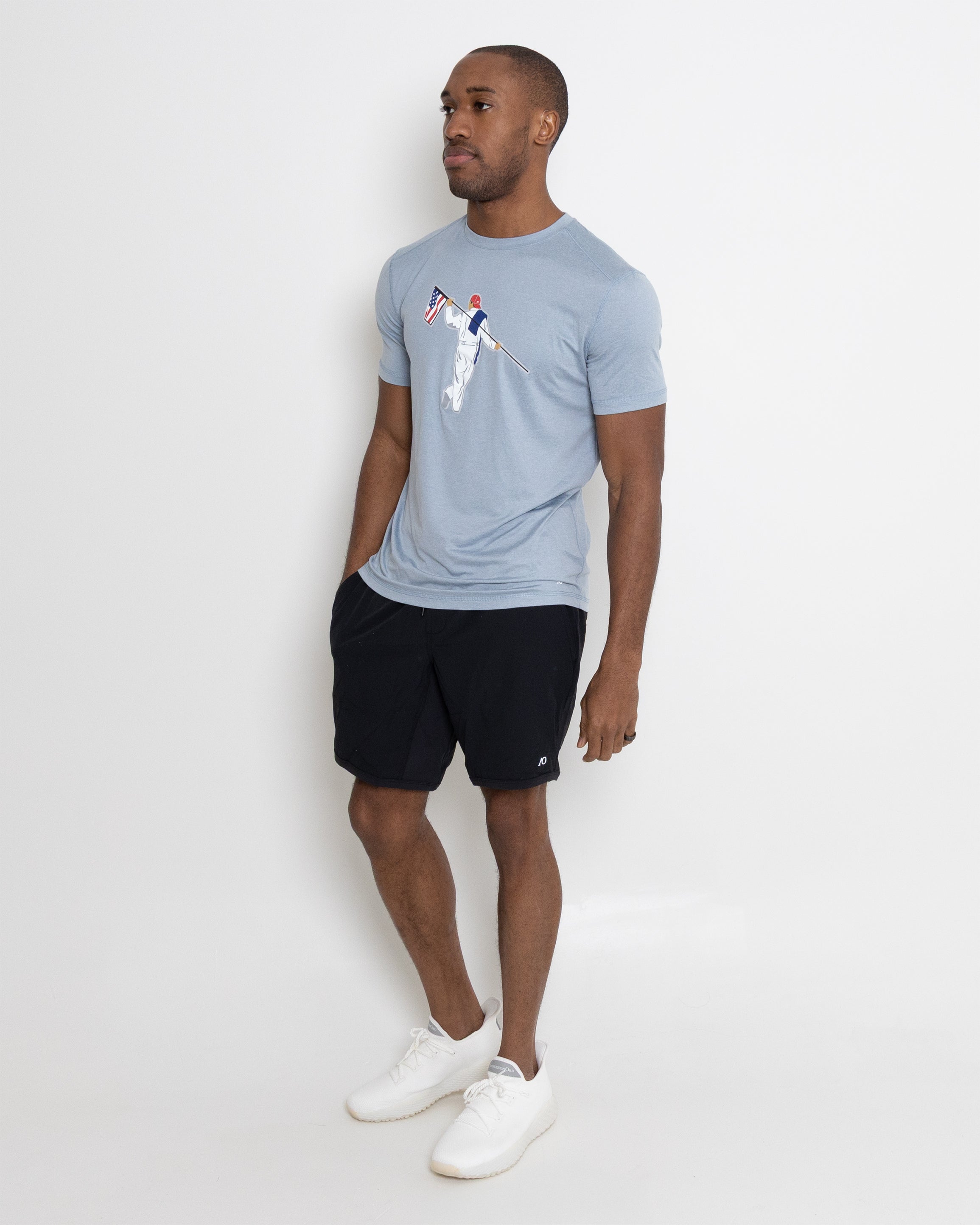 Butter T - American Looper Blue Fog Heather