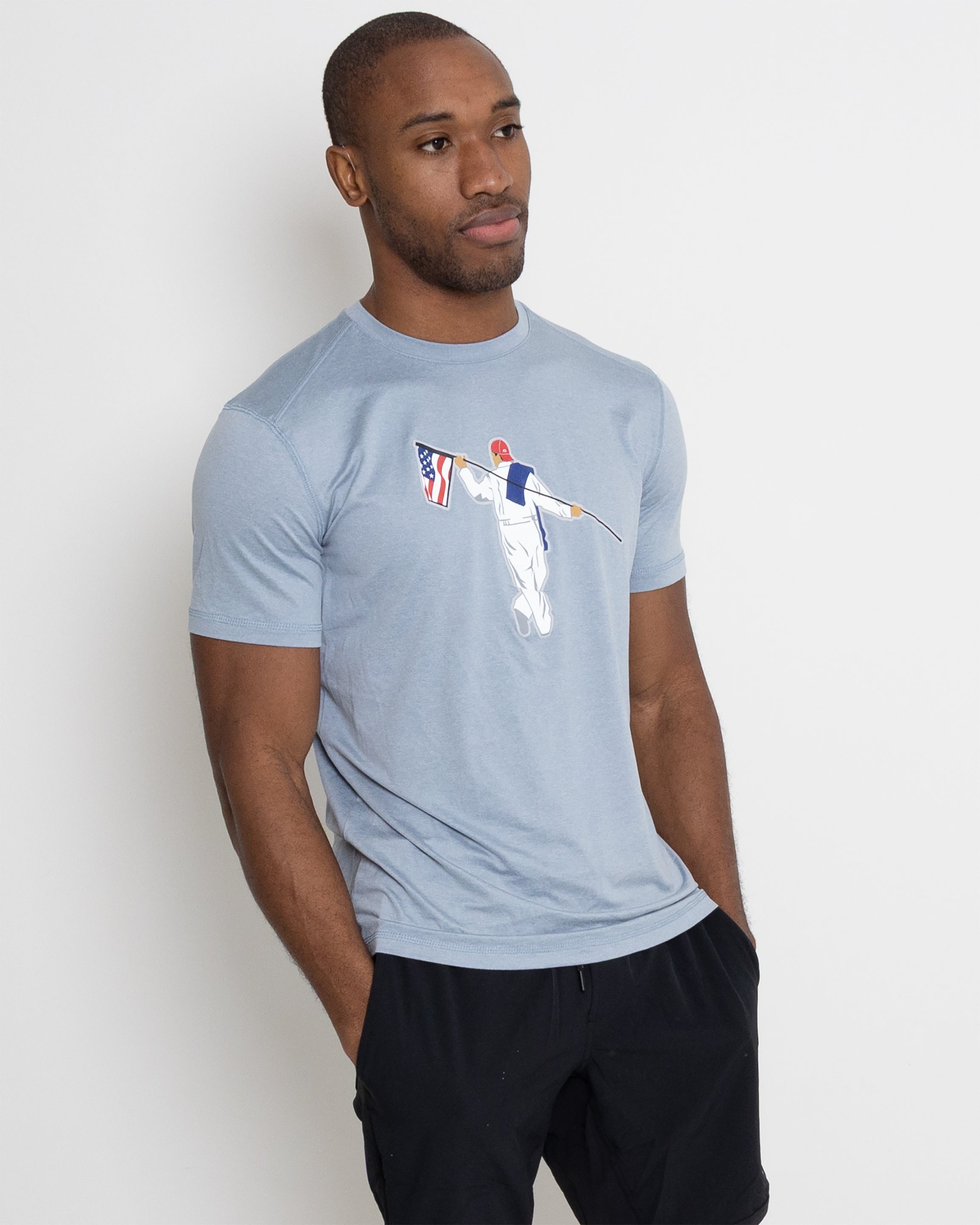 Butter T - American Looper Blue Fog Heather