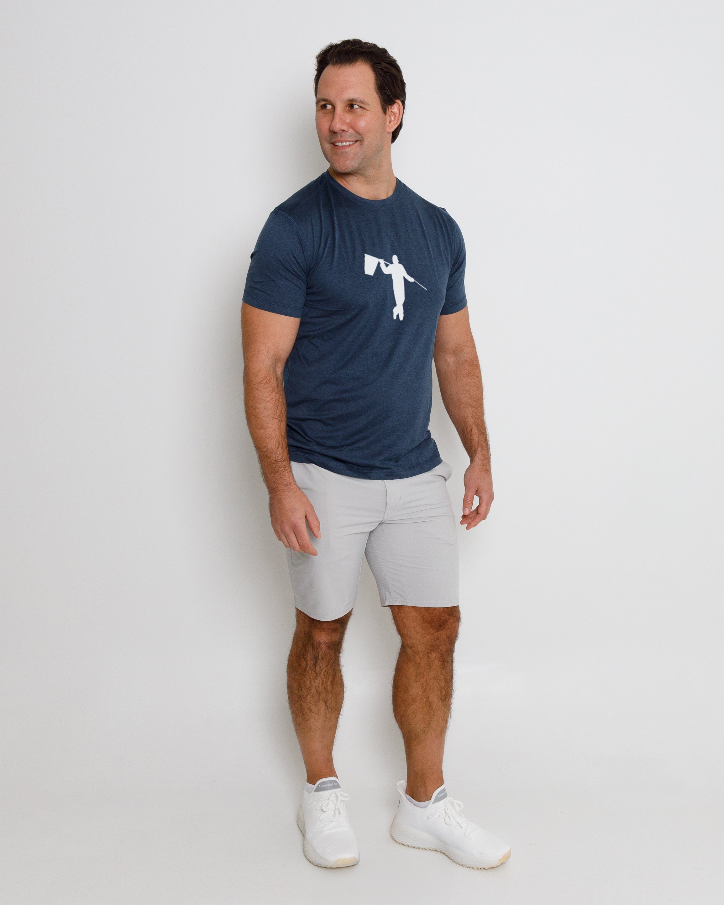 Butter T Looper Silhouette - Navy Heather