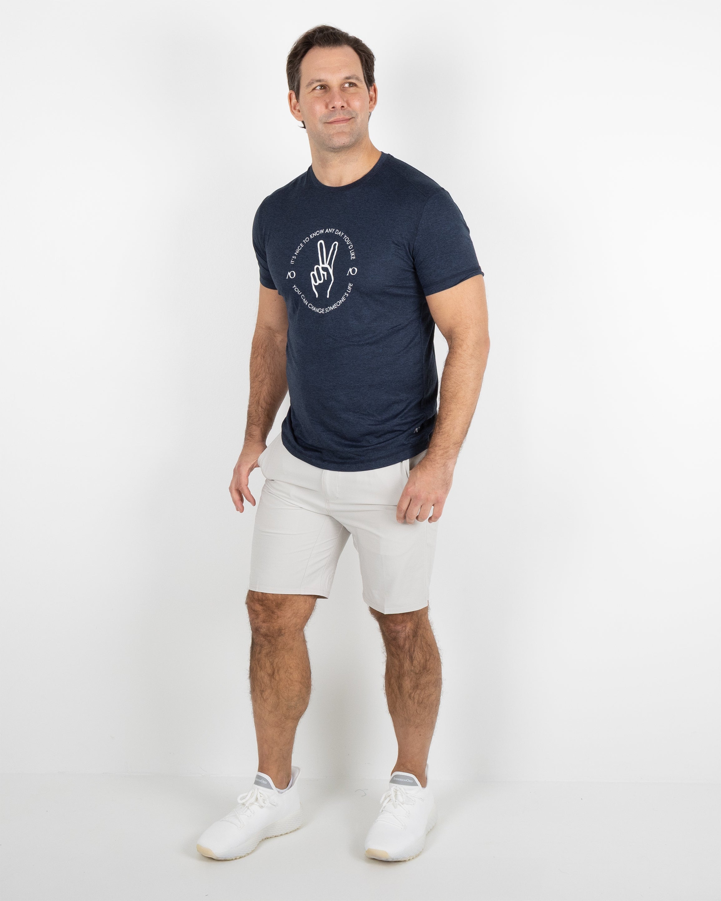 Butter T Peace - Navy Heather