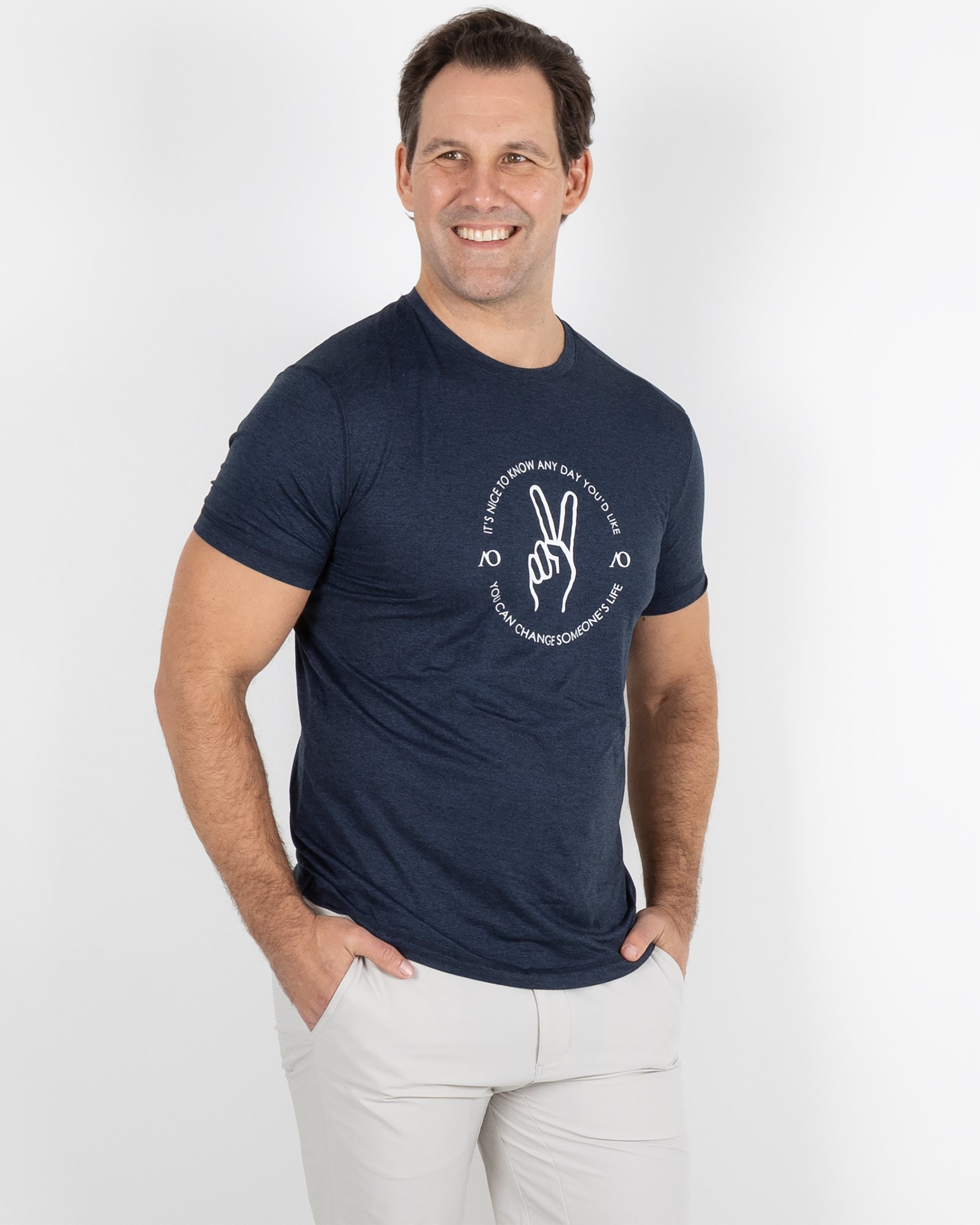 Butter T Peace - Navy Heather