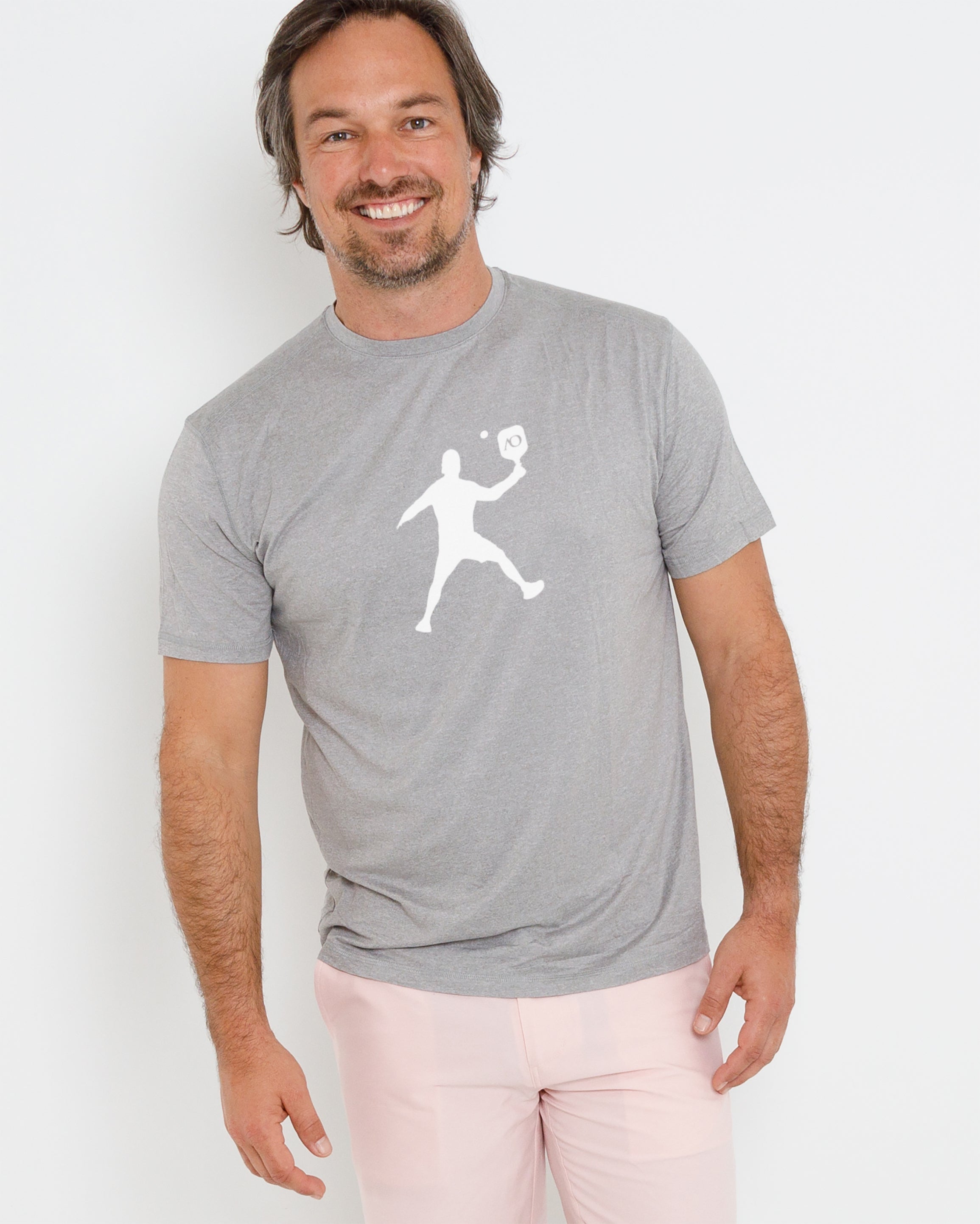 Butter T Pickleball Silhouette - Grey Heather