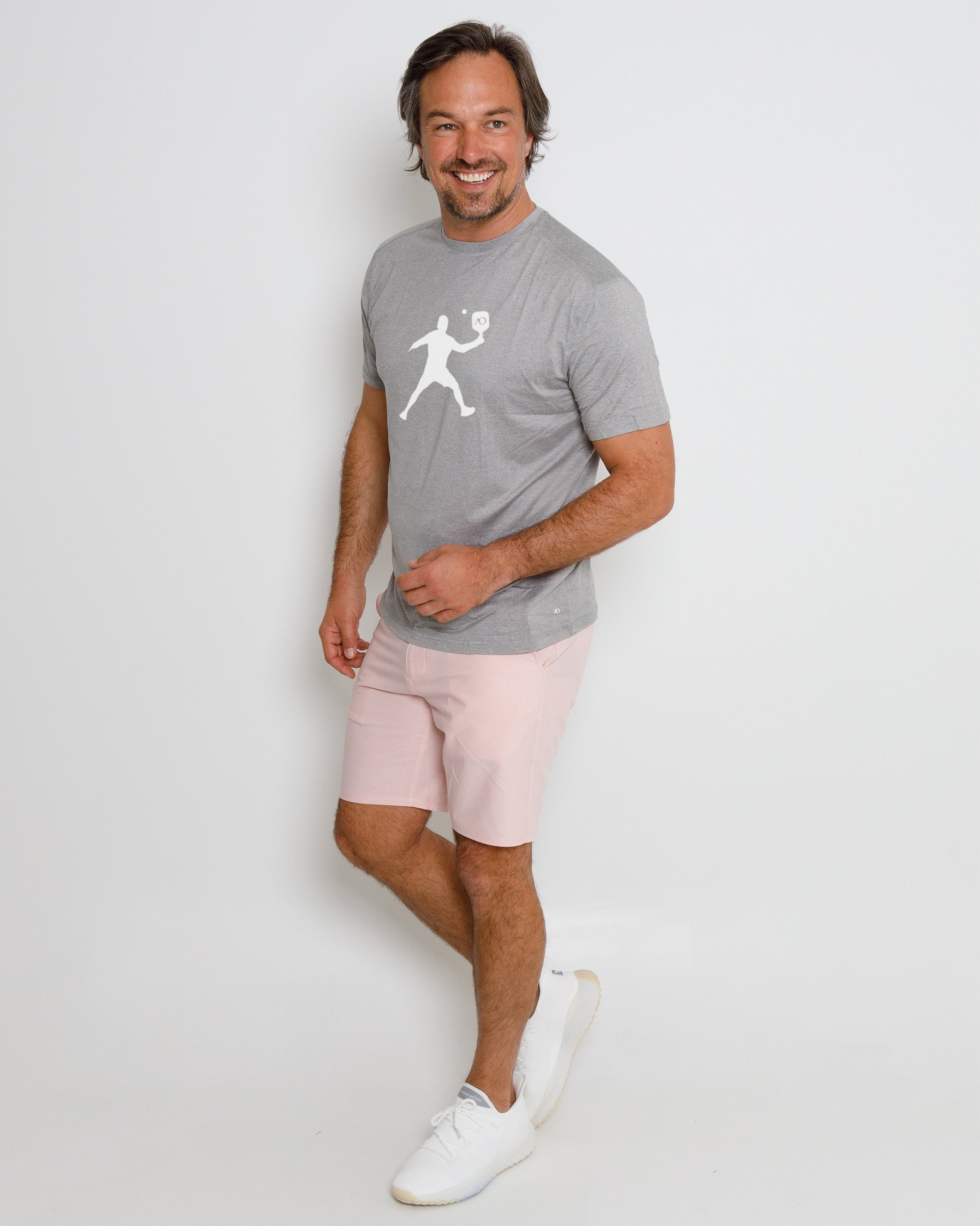 Butter T Pickleball Silhouette - Grey Heather