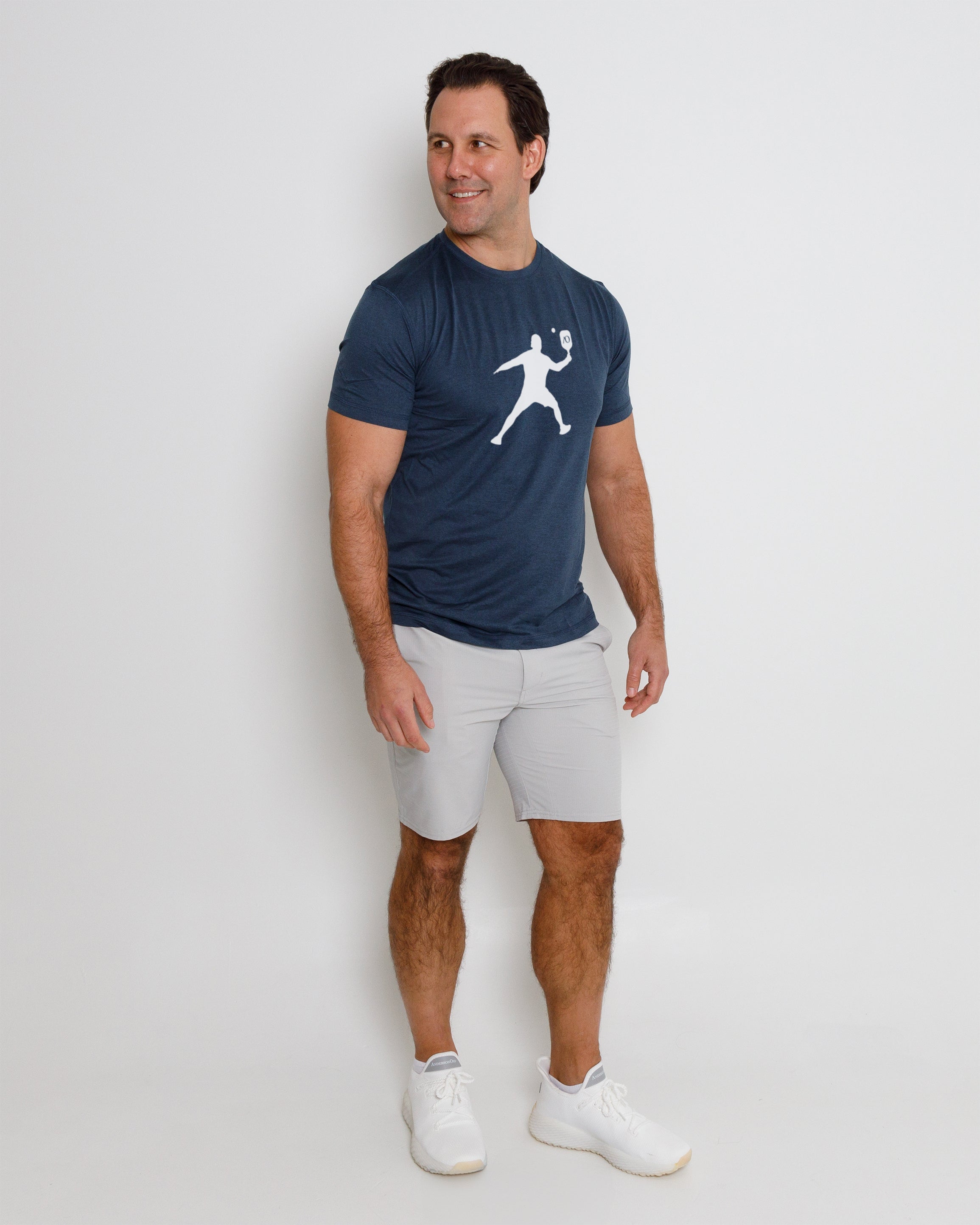 Butter T Pickleball Silhouette - Navy Heather