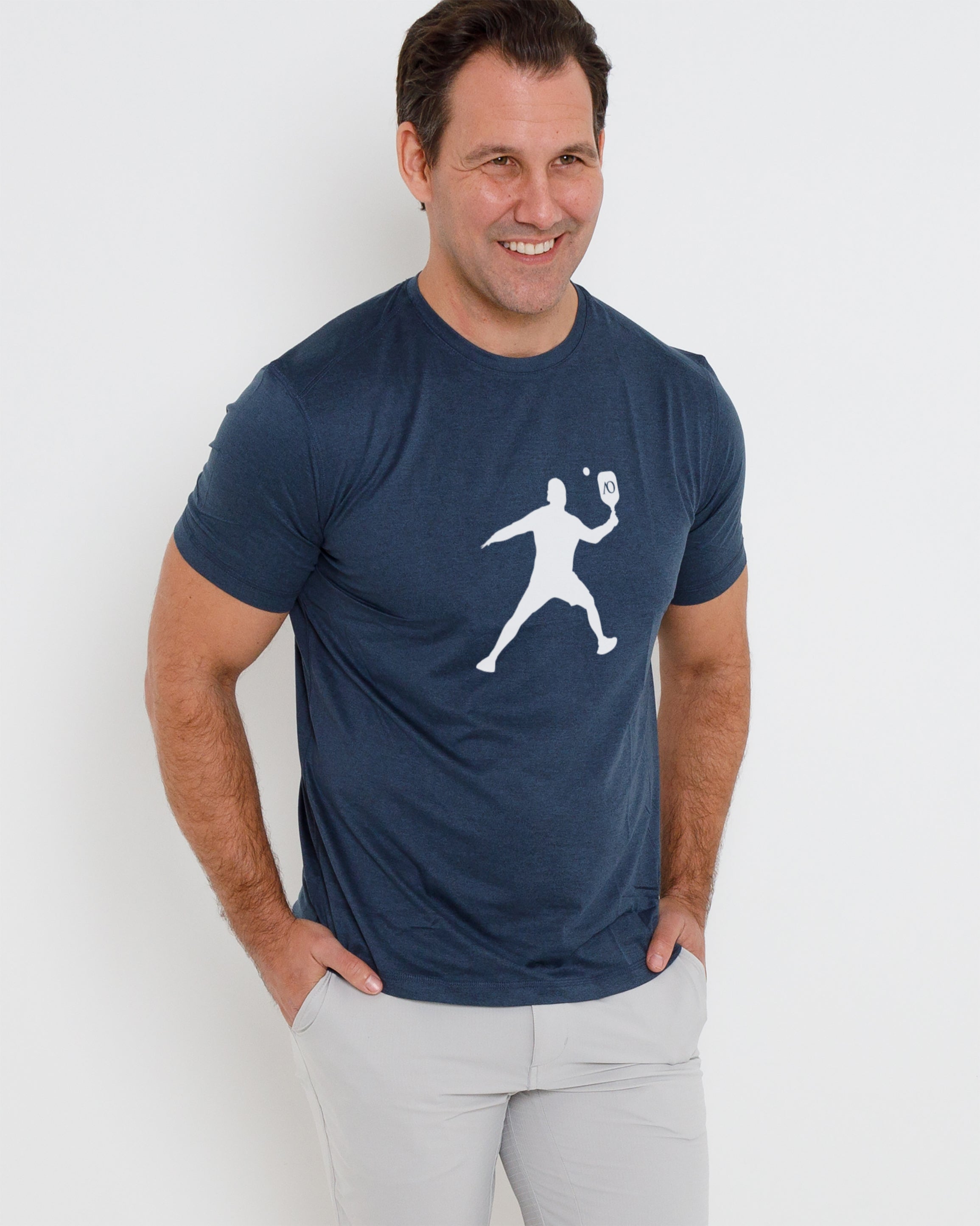Butter T Pickleball Silhouette - Navy Heather