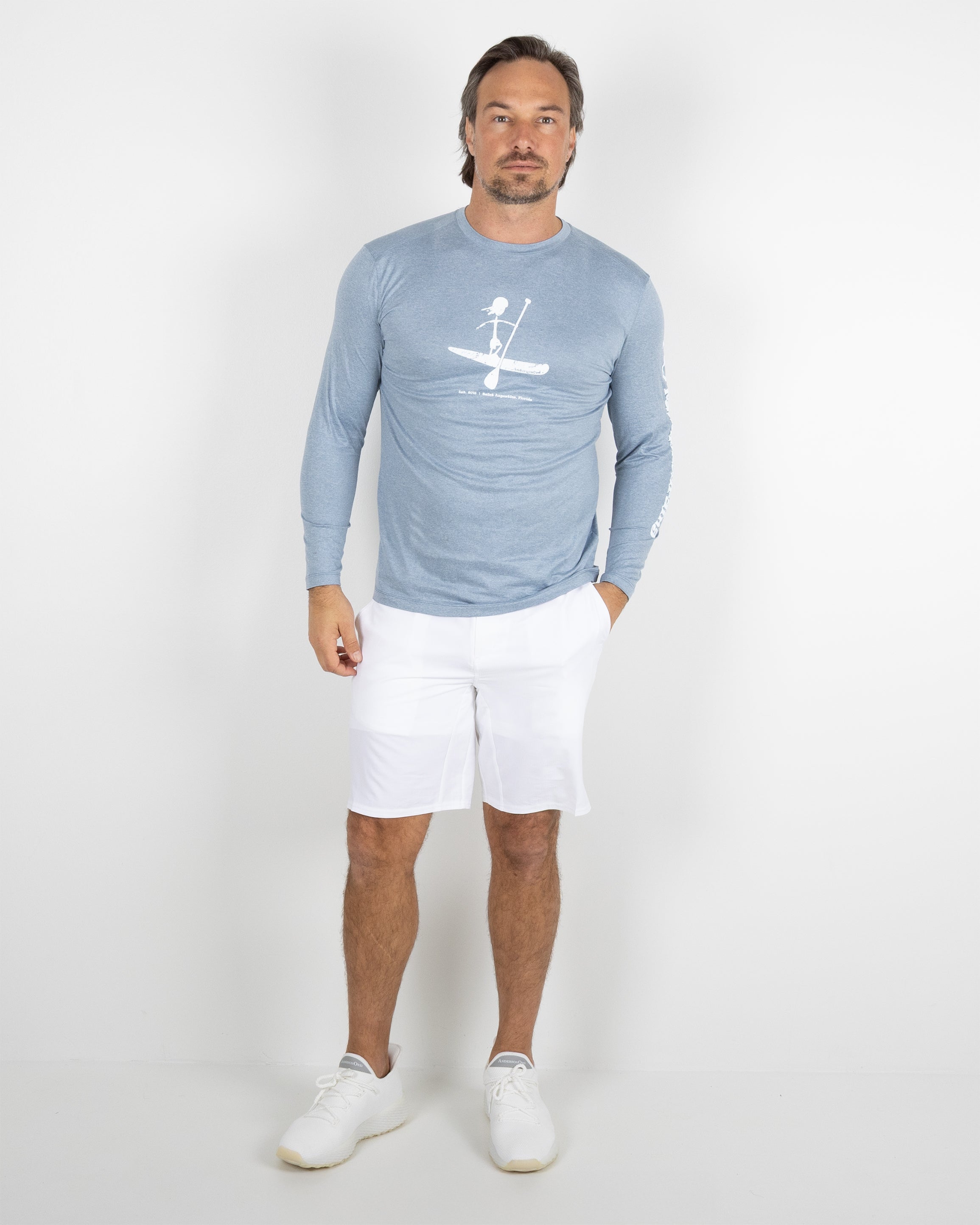 Butter T LS Stick Paddler - Blue Fog Heather